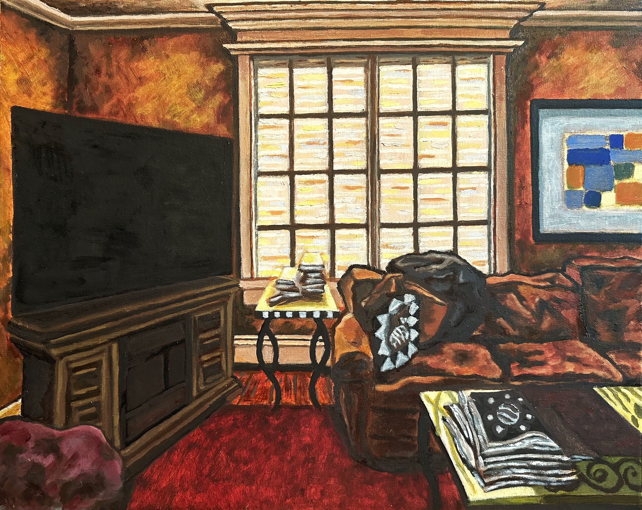 Interior/oil on canvas/16"x20"/August 2024