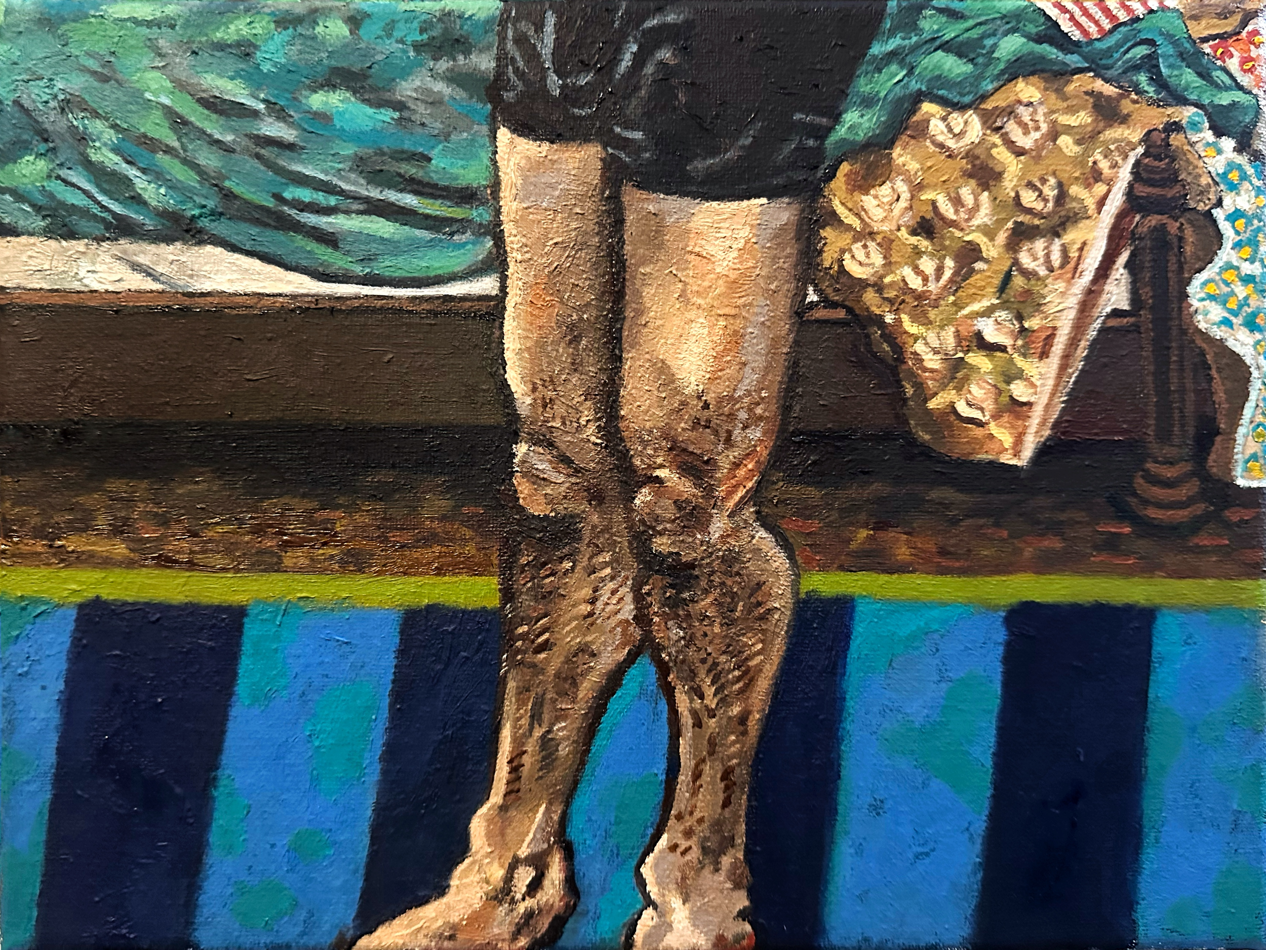 Overworked legs/oil on canvas/10"x8"/June 2024