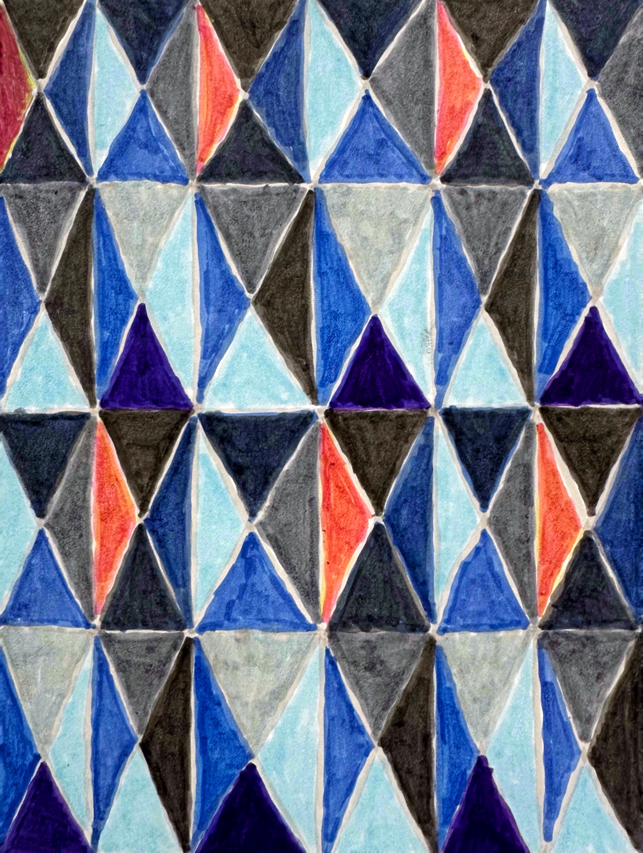 Untitled/brush pen on paper/8"x6"/March 2026