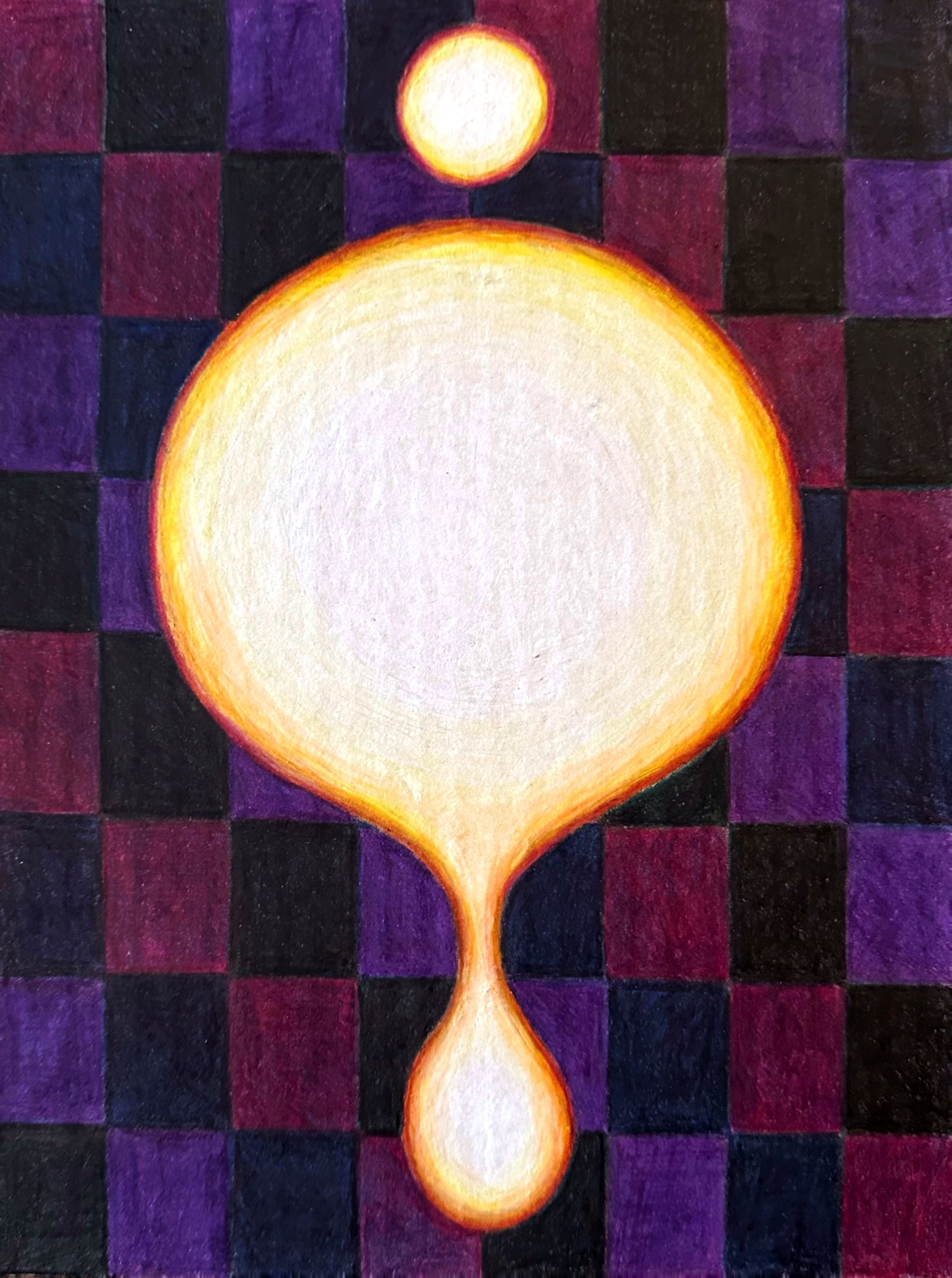 Untitled/colored pencil on toned tan paper/12"x9"/April 2025
