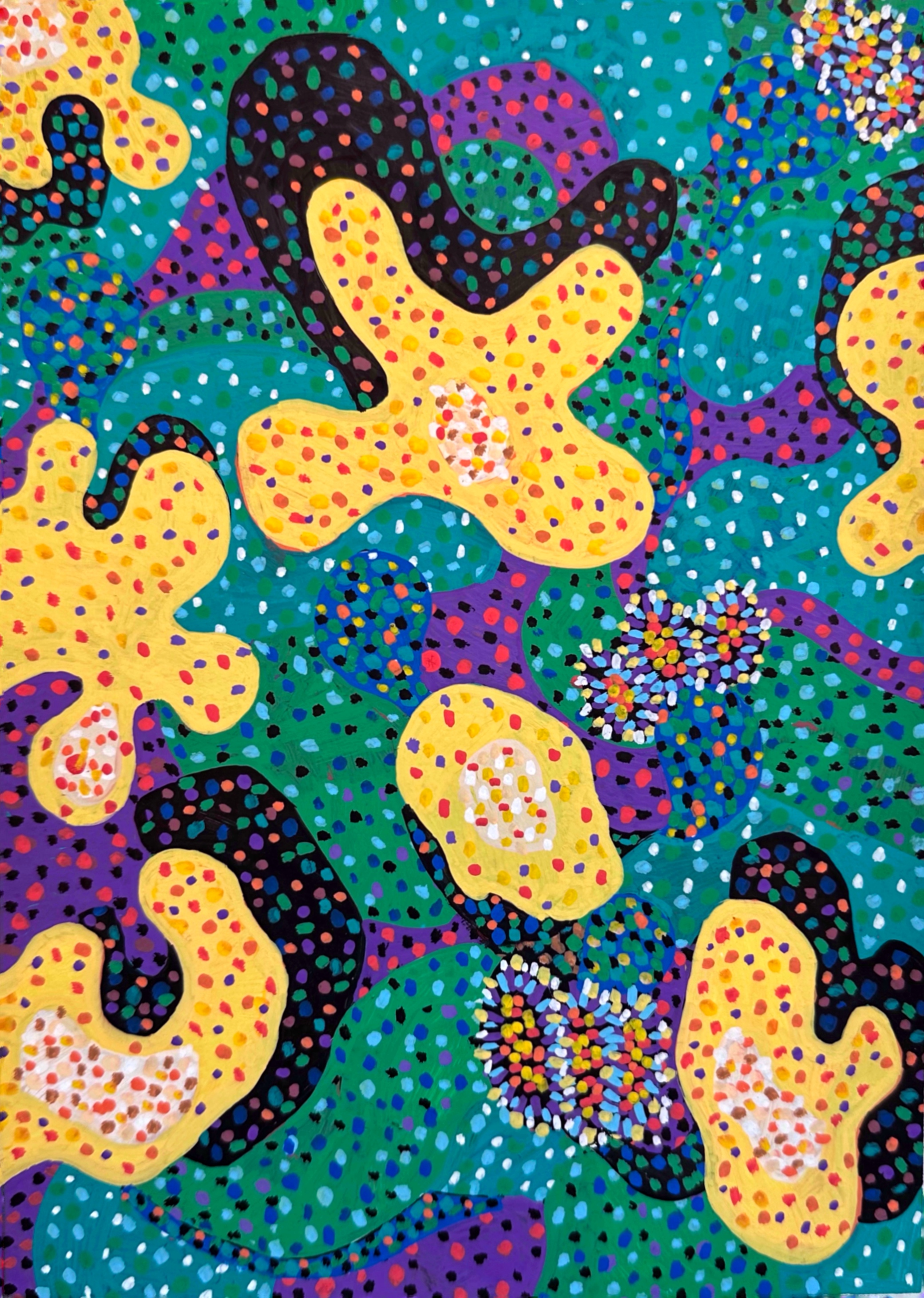 Octopus's Garden/posca markers on bristol/10"x7"/May 2024