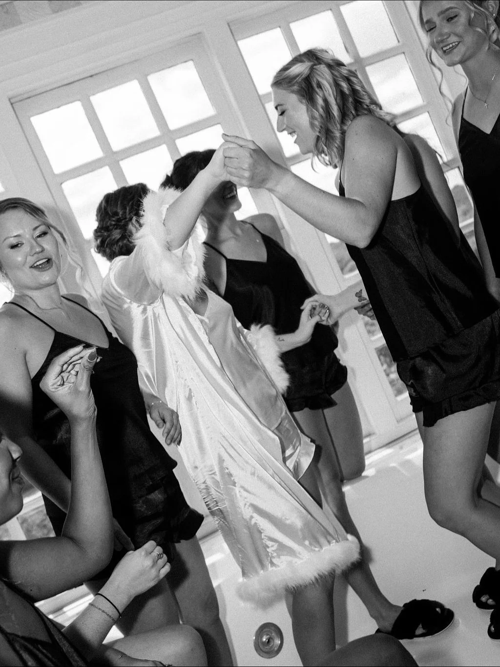 A black and white montage that displays a special bride&rsquo;s perfect day. Maggie &amp; Joe hold a place so near and dear to us as Maggie is a sweet and pivotal member of our team. Watching one of our own on her wedding day is a surreal and honorin