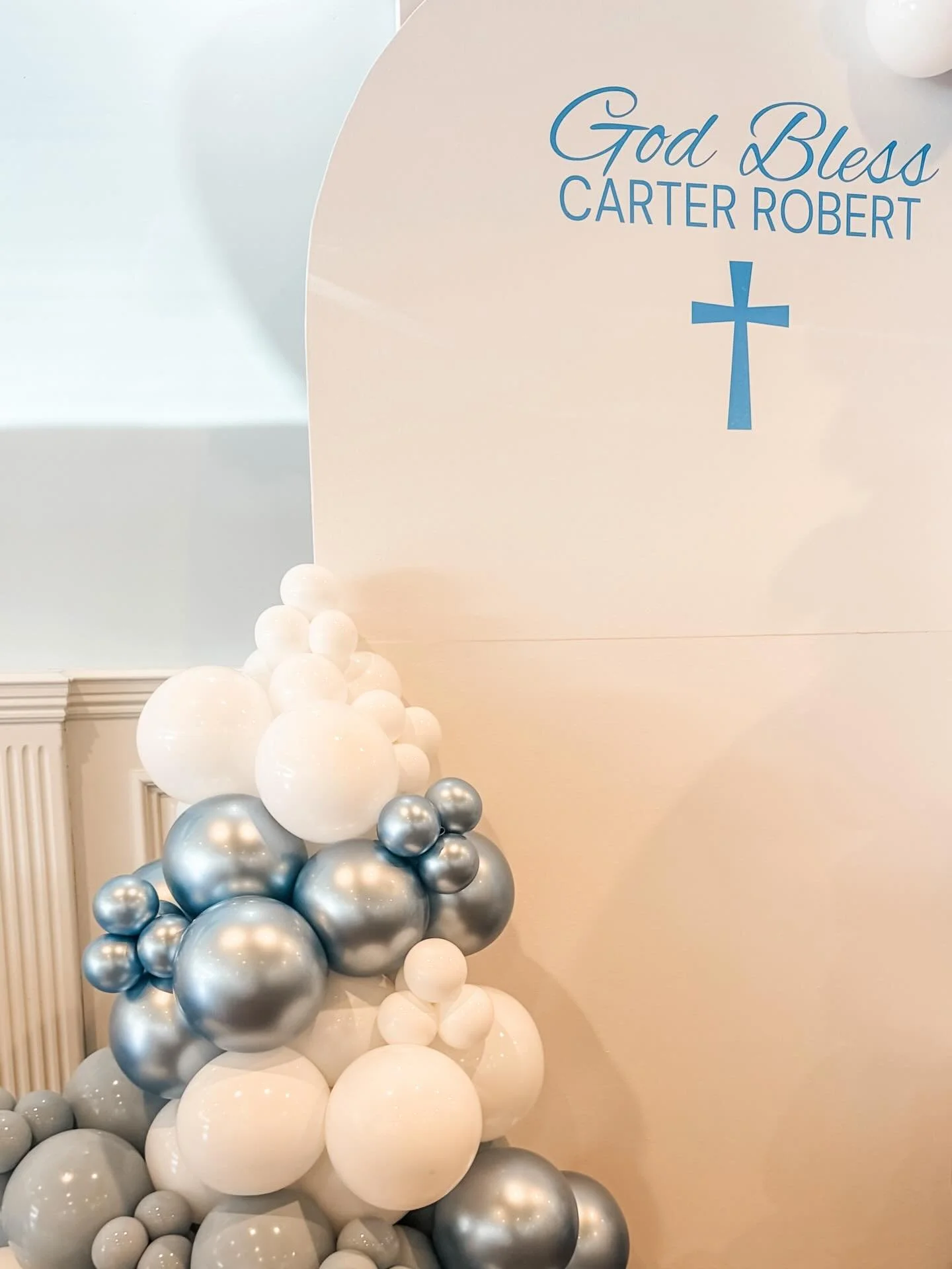 Baptism celebrations will always have a special place in our hearts 🩵

We love celebrating all of your milestones! So happy to have been part of Carter&rsquo;s big day! ✝️

#njballoons #baptismcelebration #baptismdecor #njeventdecor #njballoonstylis