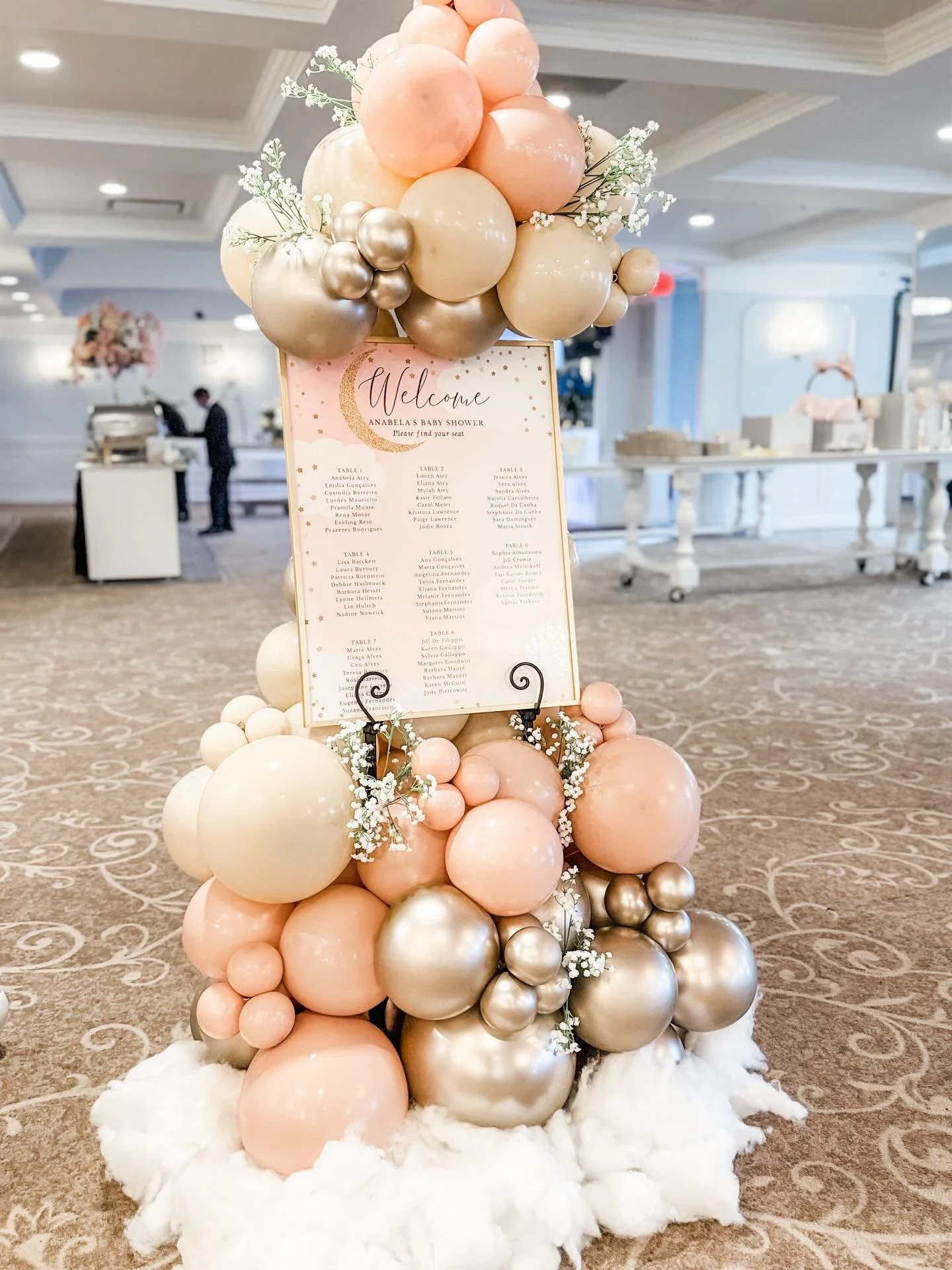 Not your average seating chart ✨🌿

This is how you set the tone before guests even walk in! 
Details matter&mdash; Save this for your next event 🤍

#seatingchartideas #njballoons #babyshowerideas #njmom #njbabyshower