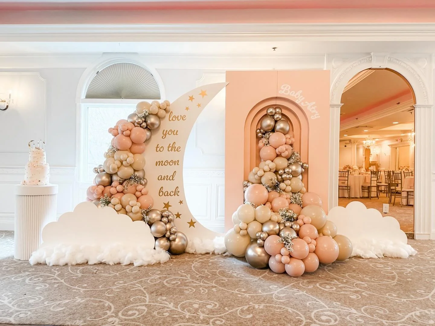 Walking into the dreamiest baby shower ever 🌙✨☁️

Custom backdrops, luxe balloon styling, and all the dreamy details 🤍

#babyshower #newjerseybride #njmom #babyshowerideas #ballooninstallation