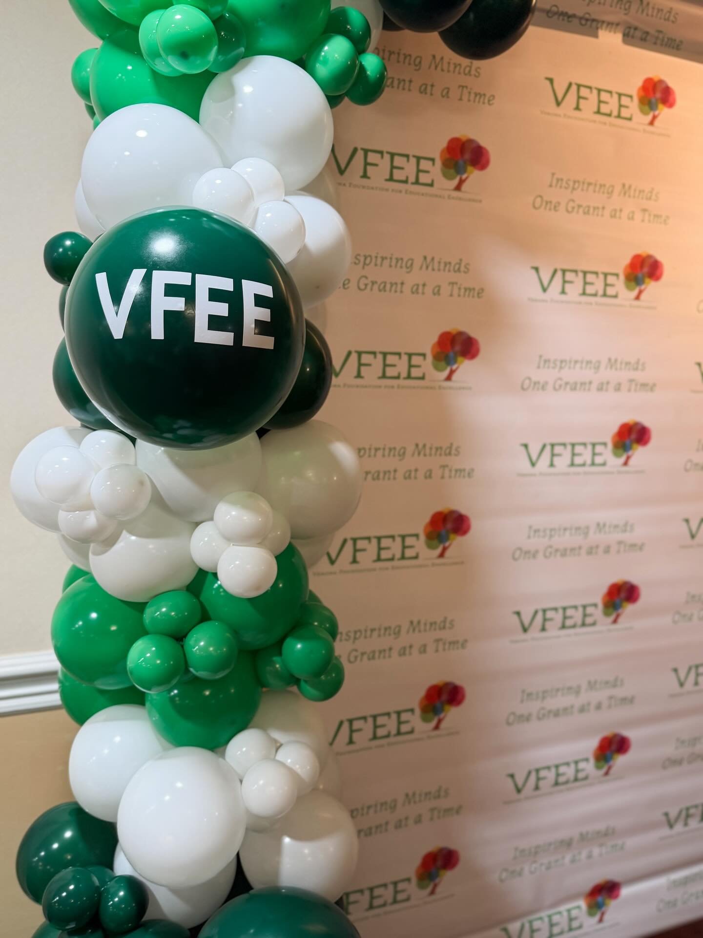 Celebrating a mission that truly makes a difference 💚

Honored to be part of such a special evening with @vfee.nj&mdash;and all they do for Verona&rsquo;s educators and students.

#veronanj #balloonsnj #njballoons #backdropdesign #ballooninstallatio