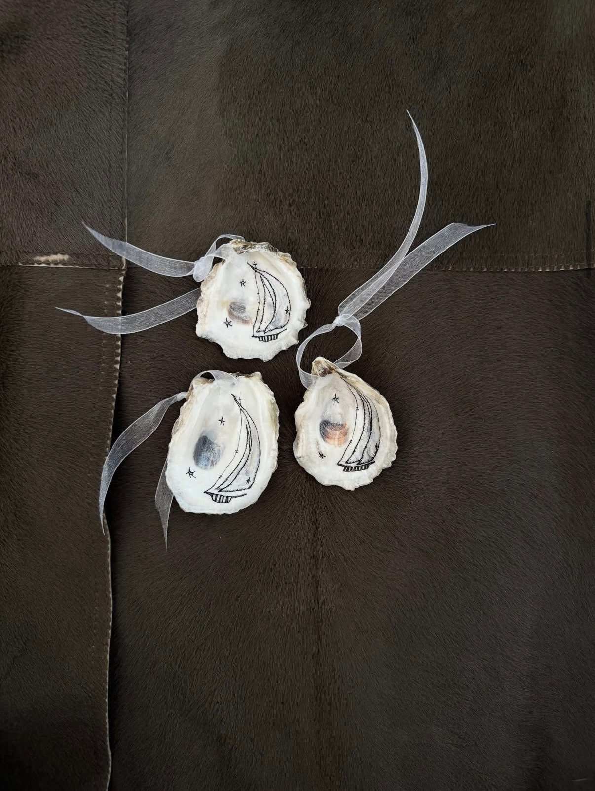 Peppermint Striped Sailboat Ornament