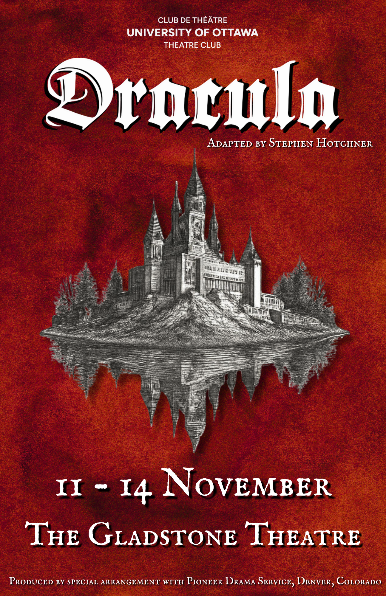 Poster for the UOTC production of Dracula