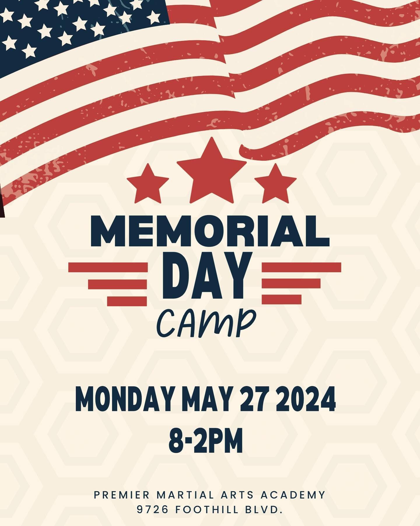 ‼️REMINDER‼️

 Memorial day camp is filling up quick 💨 Don&rsquo;t forget to reserve your spot by calling 909-484-5425. Open to all friends and families🤩💫