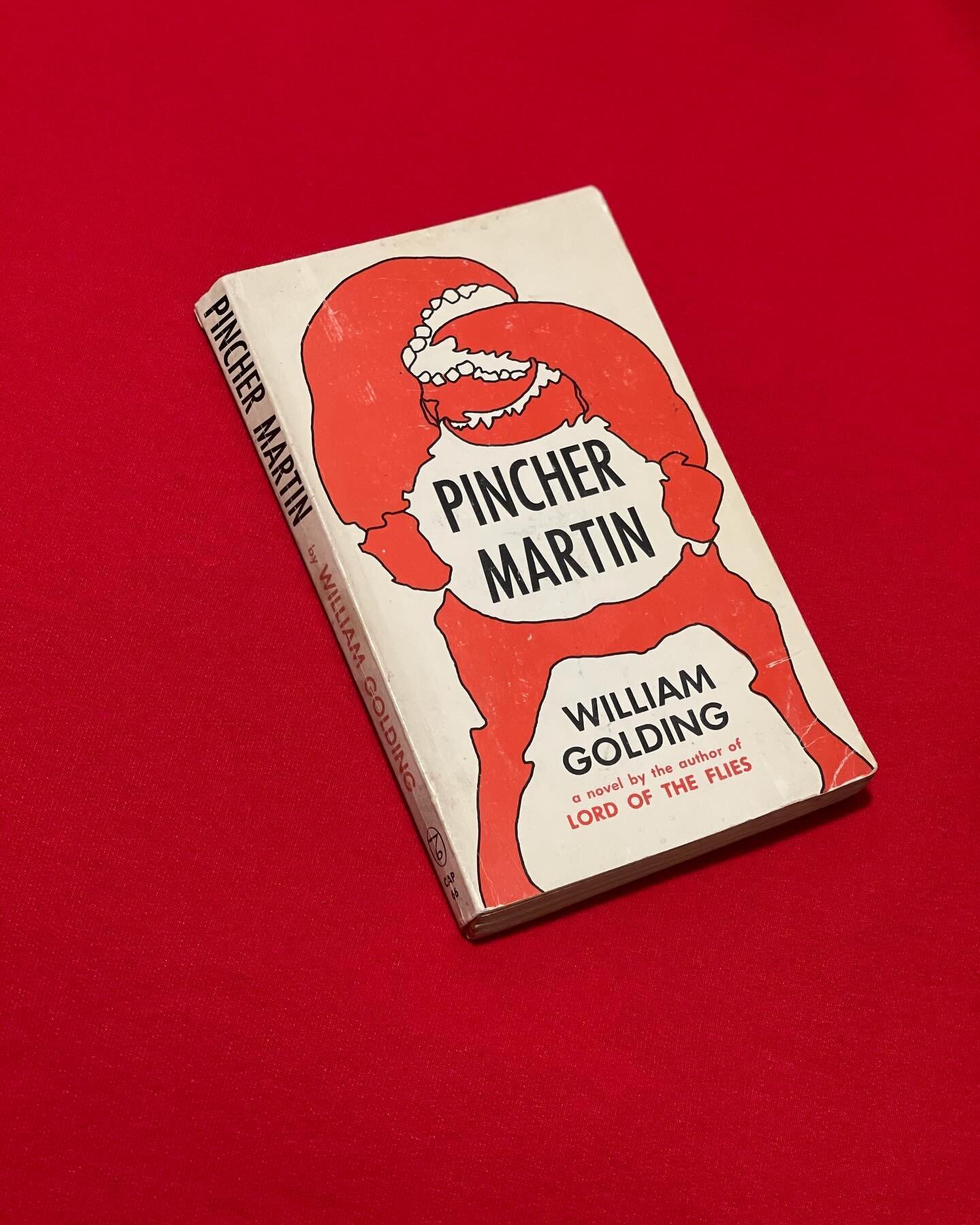 William Golding, Pincher Martin (1956).
:
Read it, kept reading it, drowned in it, struggled to stay afloat, then read it on the subway, read it on the bus, read it on the flight, cracked the spine and read it till I swam to a shore, or rather an isl