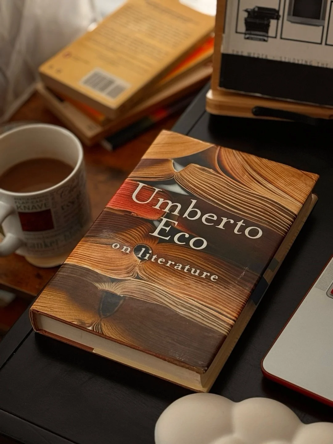Umberto Eco, On Literature (2002).
:
Aristophanes was not wrong in suggesting in The Wasps that &ldquo;Let each man practice the art he knows&rdquo; (l1431). These words perfectly apply to Eco! Eco&rsquo;s essays read as if he wanted to be in a liter