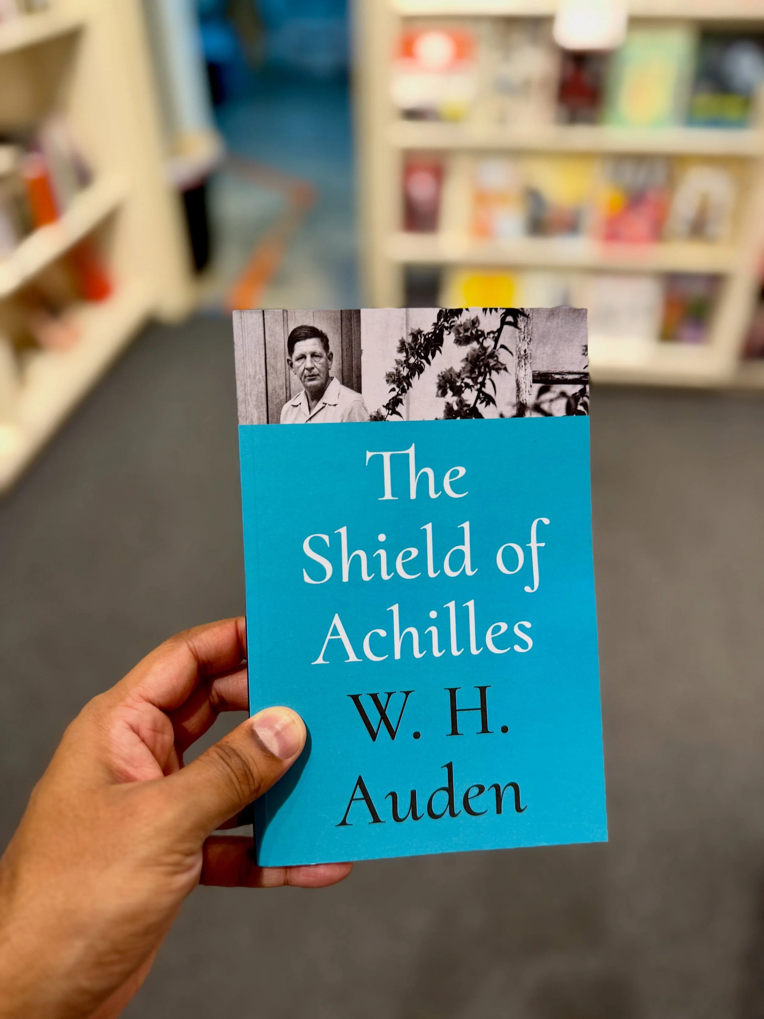 W.H. Auden, The Shield of Achilles (1952/55). 
:
I read this first in the autumn of 2012. I read it over a thousand times and always thought that the opening lines described Thetis (Achilles' mother) who looked over her son's shoulders&mdash;at a dis