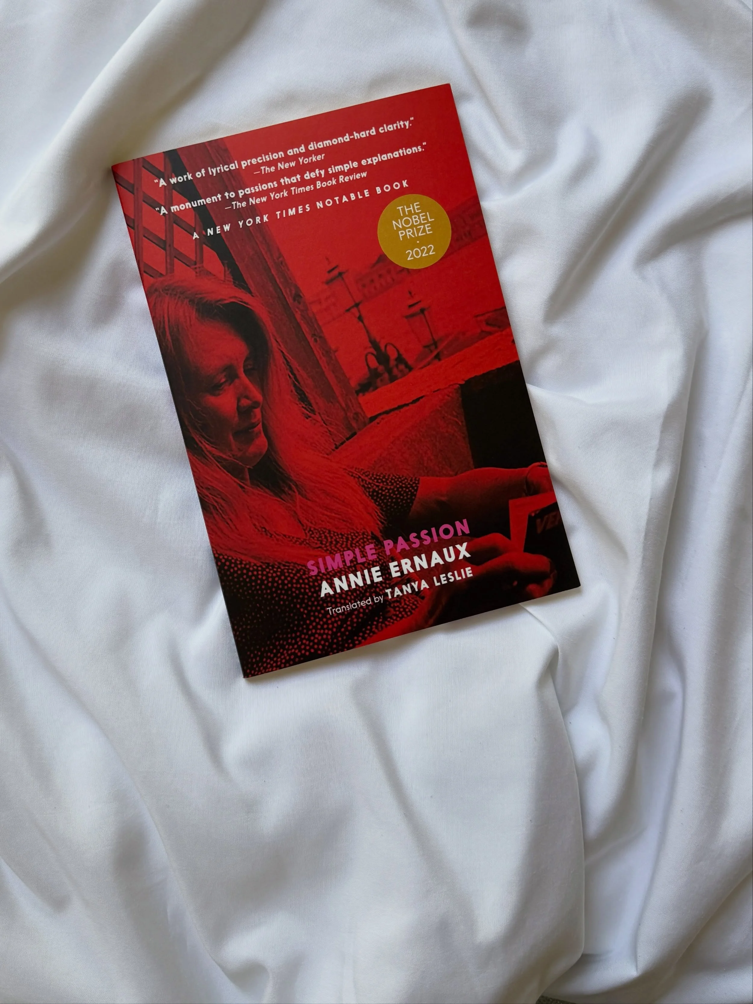 Annie Ernaux, Simple Passion (trans. Tanya Leslie), 1991/2003.
:
The narrator records the passions of her sexual liaisons with a married man from Eastern Europe working in Paris. He is called A. A is secondary to the text as the narrator reminds us t