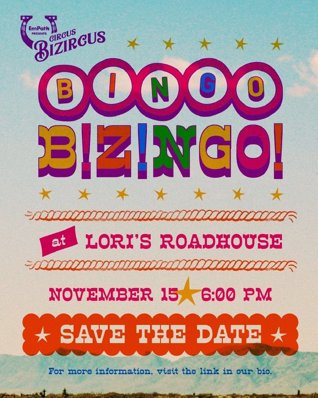 Saddle Up for a One-of-a-Kind Night! 🤠💥
Join us at Lori’s Roadhouse for Bingo B!Z!NGO - A 21+ event packed with fun!
🎤 Entertainment by @jonjononair from KISS 107 and The Cincinnati Beard Guy 🐂 Bucking Bull 💵 Pull Tabs with Big Prizes 🏈