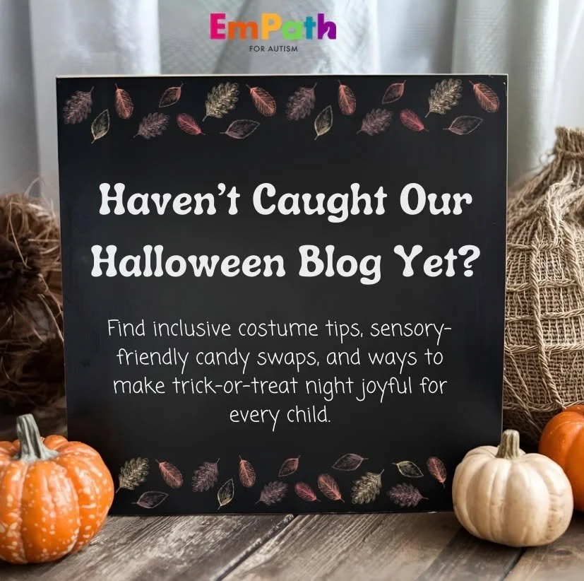 👻🎃 Halloween magic made inclusive! 💙
If you missed it, our latest blog shares ways to make this spooky season joyful for every child, from sensory-friendly costumes and candy swaps to neighborhood tips for a calmer, kinder trick-or-treat night. ?