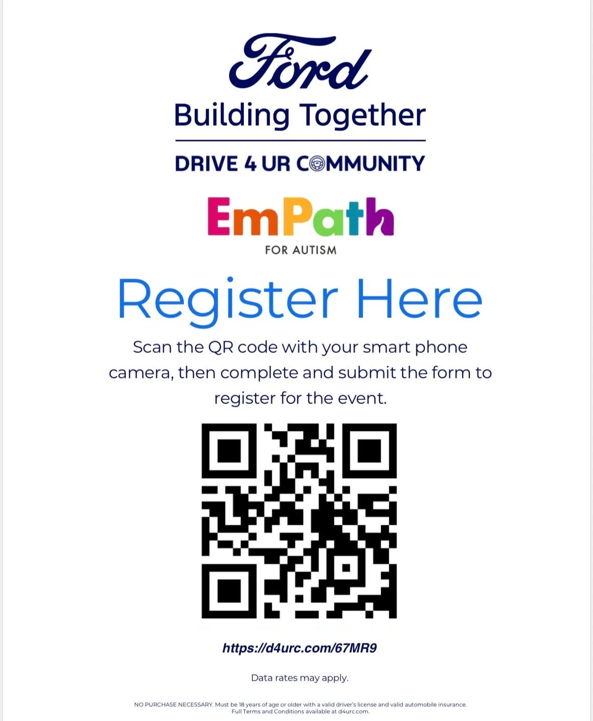 🚗 It’s go-time!
Join us today for Ford’s Drive 4 UR Community event from 10 AM – 4 PM at EmPath’s offices (4270 Ivy Pointe Blvd).
Each test drive donates $30 to EmPath, helping fund programs that make safety and inclusion p