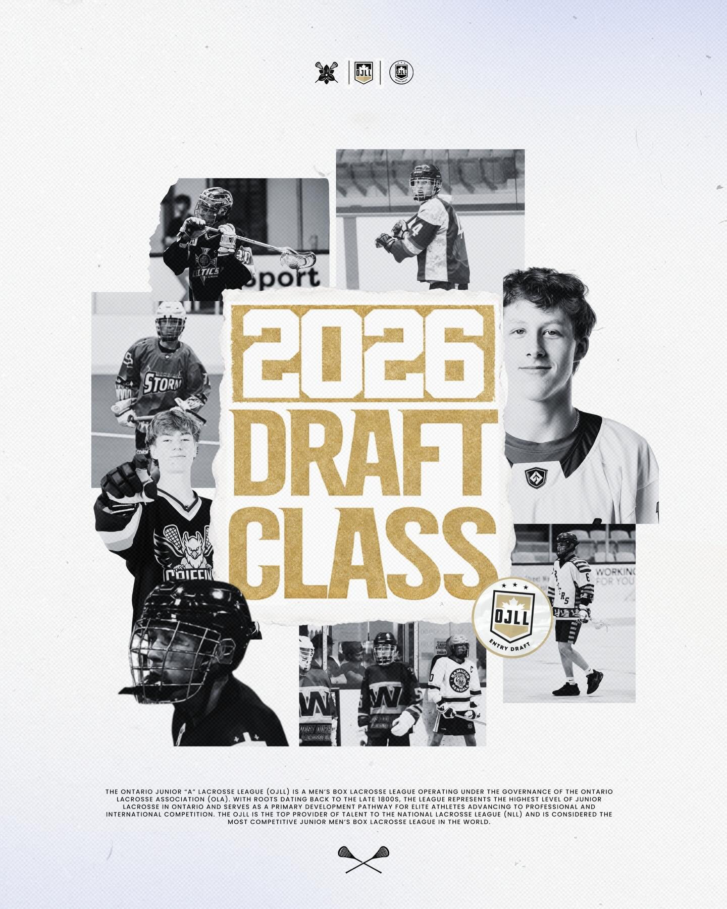 Ontario Lacrosse is proud to congratulate the 2026 Ontario Junior &ldquo;A&rdquo; Draft Class.

Being drafted into the Ontario Junior &ldquo;A&rdquo; Lacrosse League represents an important milestone in the development pathway within our sport. These