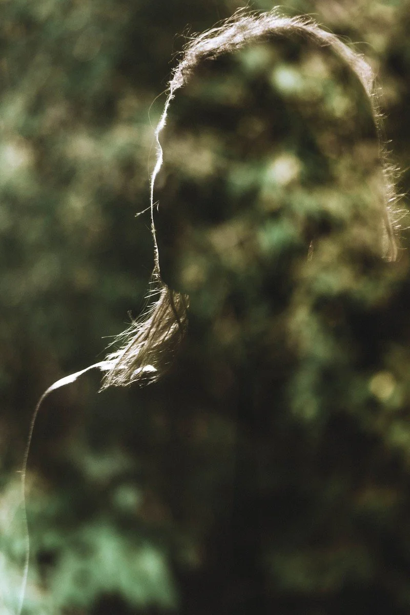 Woman sitting mindfully in nature