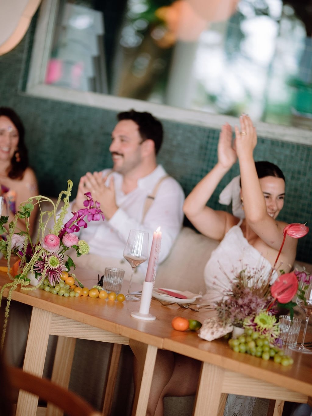 Rita &amp; Pedro with Miro&rsquo;s monsters turned into flower pieces

@loversstudioevents 
@ohmariaflores 
@catarinainaciophoto 
@barbara_fsr 
@madrasta.restaurante 
@take_some_cake 
@feelthesteelbb 
@s6usa 
@marianacruz.mua 
@delpereirahair 
@julia