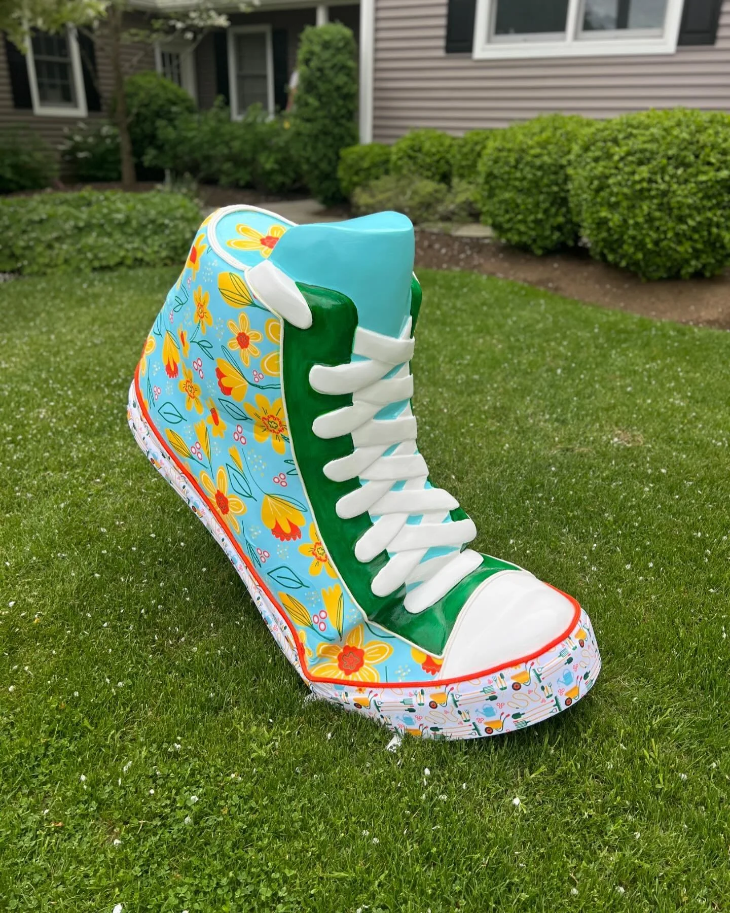 And she&rsquo;s off to join the other Kicks sculptures displaying around town in June. Huge thanks to Keough&rsquo;s Paint and Hardware for sponsoring me and supporting Kicks for Kids and Artful Visual Arts Initiative!
Find out more about this exciti