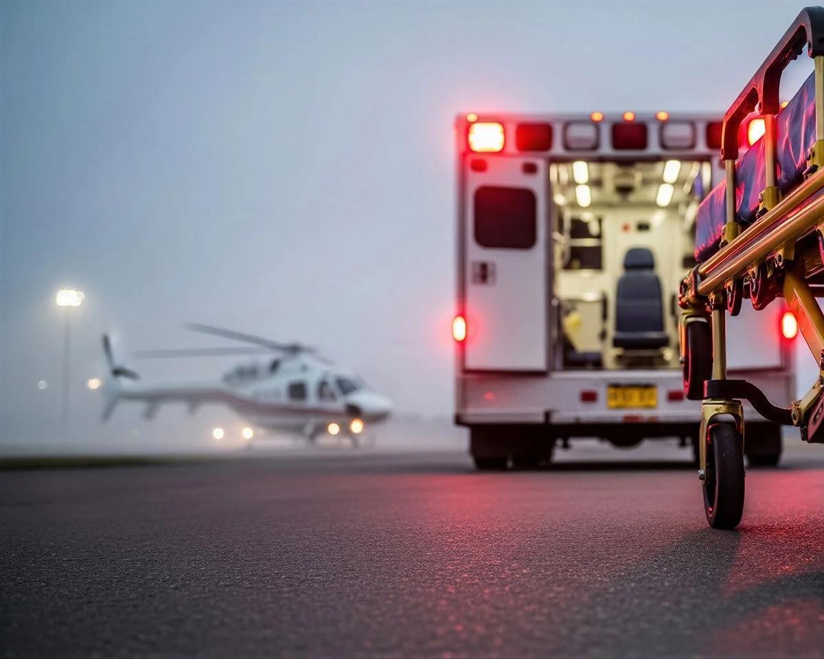 Emergency Medical Services Helicopter and Ambulance Stretcher