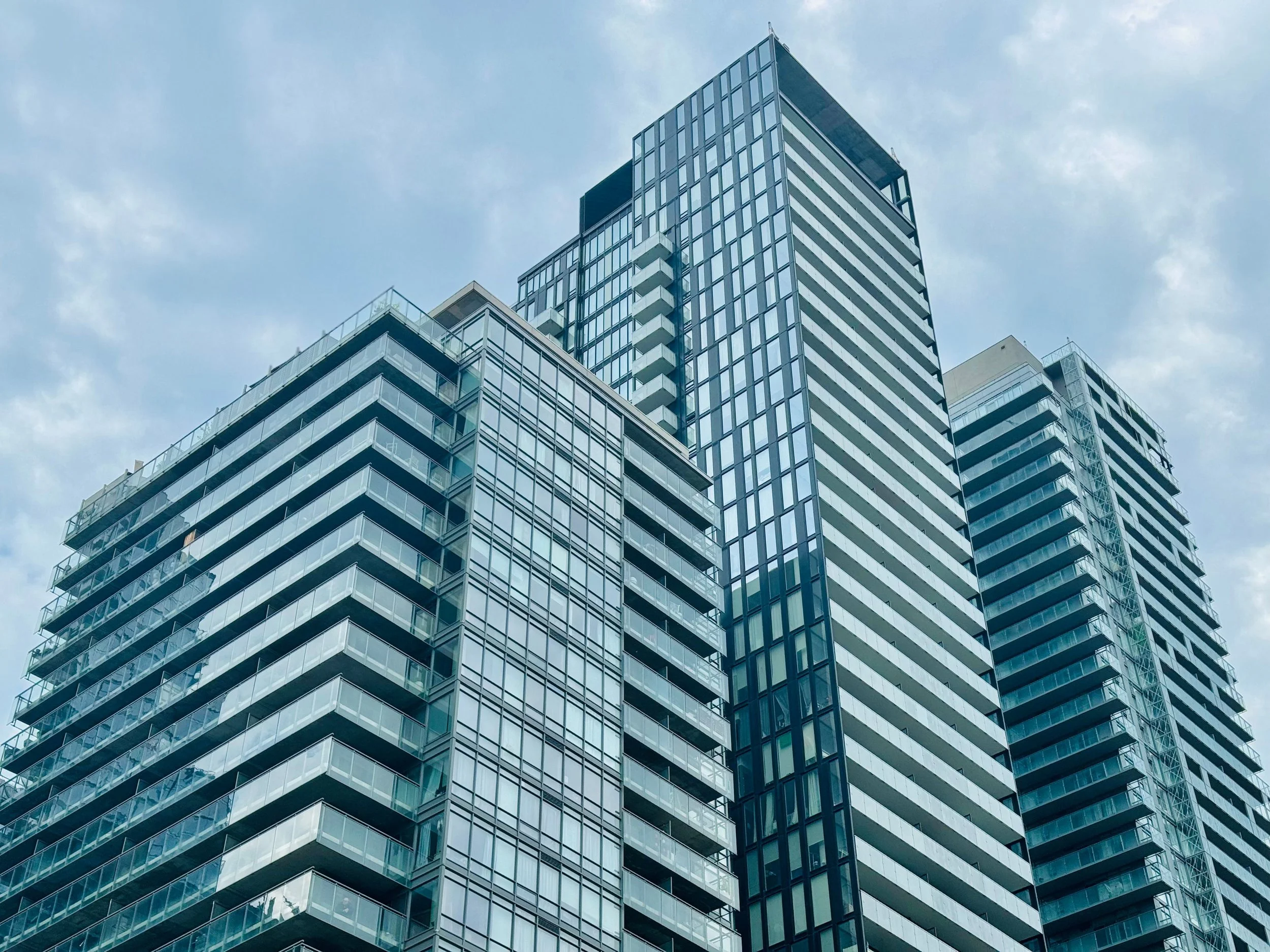 Modern condominium property representing professional association management and community support.