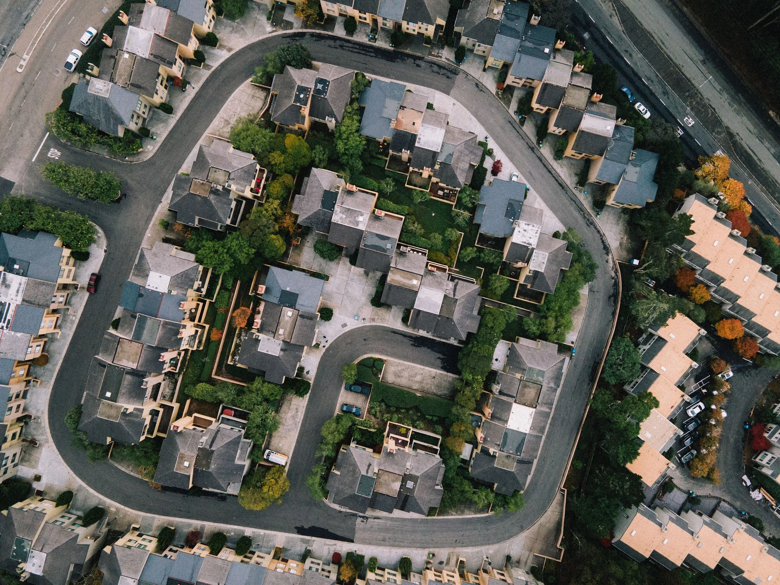 Residential neighborhood representing professional HOA management, community operations, and Board support.