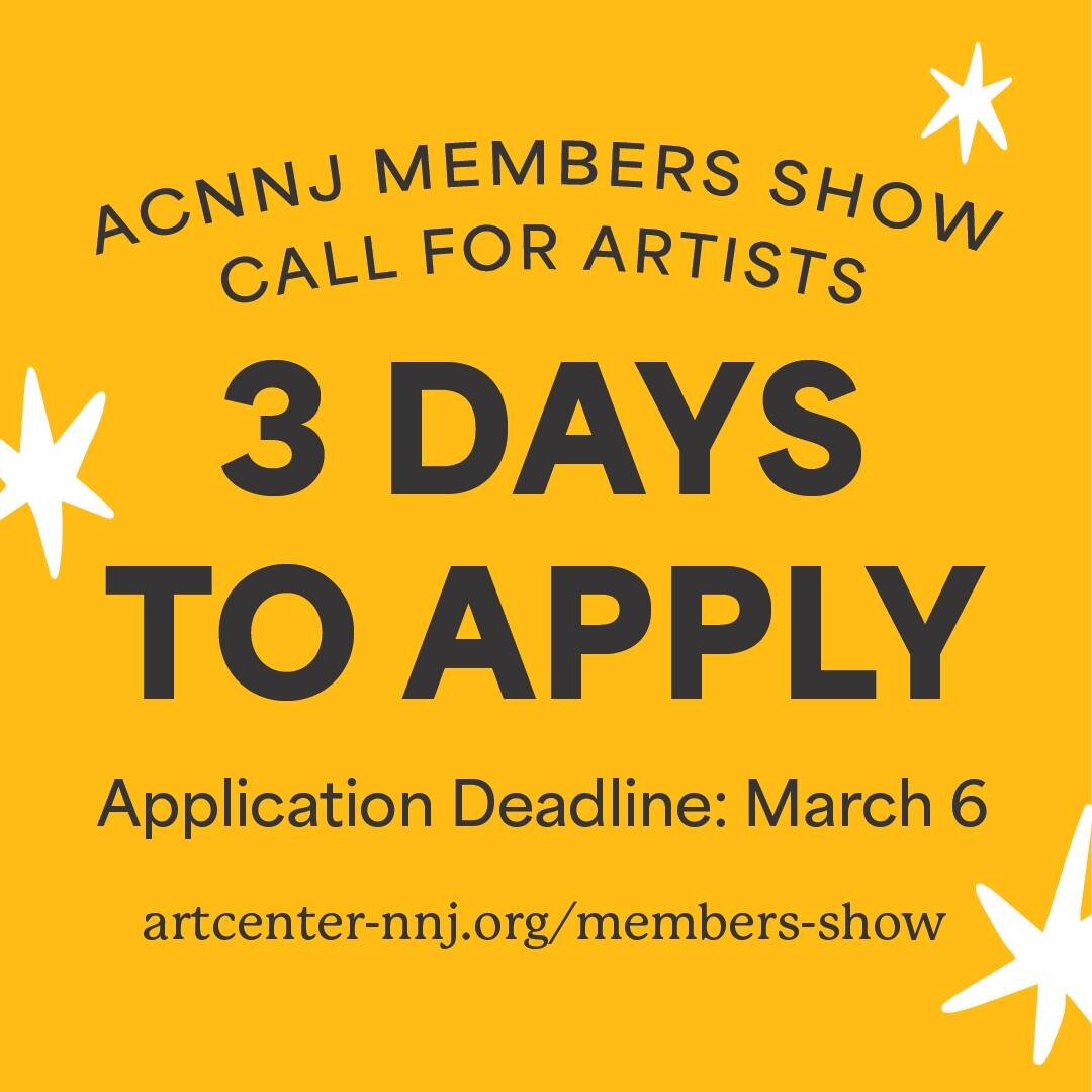 Just a few days left to enter our first Members Show! Applications are done online at artcenter-nnj.org/members-show (or visit the link in our bio)

#njarts #callforartists #bergencountyart #njartist