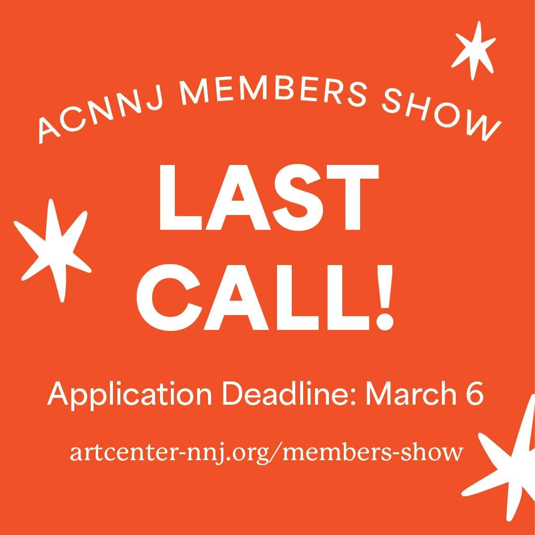 Today is the last day to get your submissions in for our Members Show! Register at artcenter-nnj.org/members-show

#membersshow #artshow #artexhibit #callforartists #callforart #njart #bergencounty
