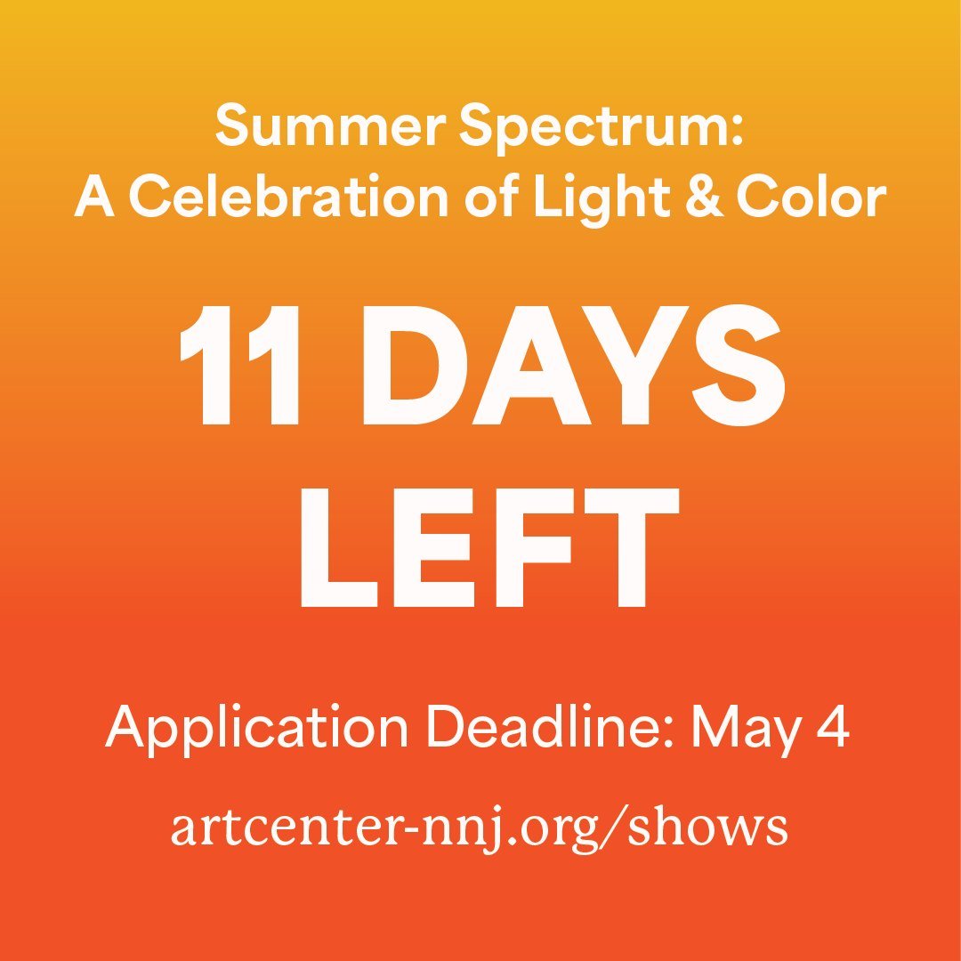 Less than two weeks left to apply to our Juried Show! Apply here: artcenter-nnj.org/shows

The application is online only! Please email gallery@artcenter-nnj.org for any questions.

#ctarts #ctartists #njarts #njartists #nyarts #nyartists #juriedshow