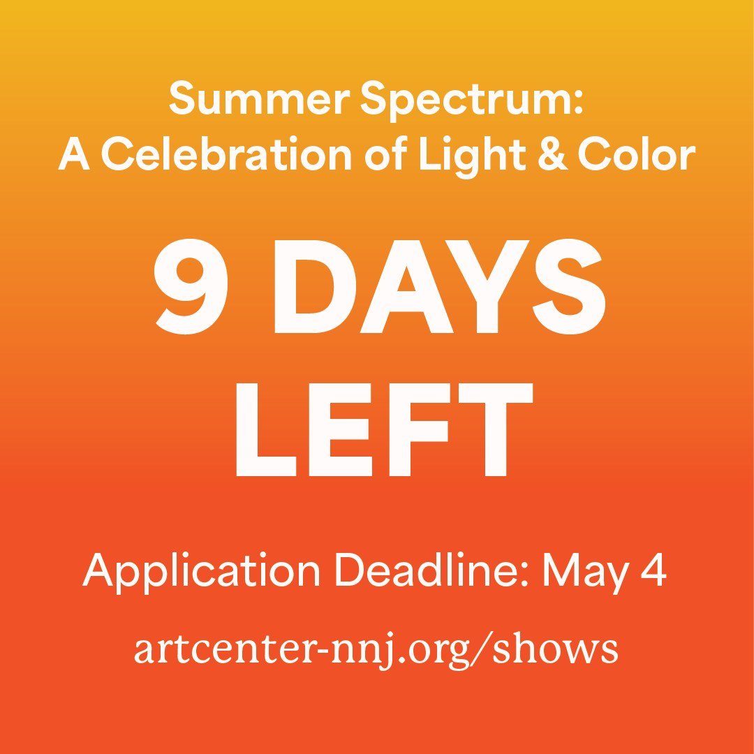 Deadline is quickly approaching for our Juried Show! Register at artcenter-nnj.org/shows 

This show is open to NJ, NY, and CT artists.

#artcall #njart #ctart #nyart #callforart #callforartists