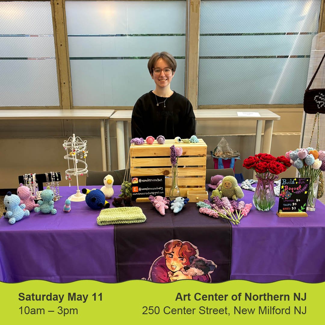 May 11 Vendor Spotlight: @namelesscrochet &quot;make[s] crocheted items, most commonly frogs and flowers. I am a junior in high school and have been selling my stuff since freshman year. I have been commissioned to make all sorts of things and can pr