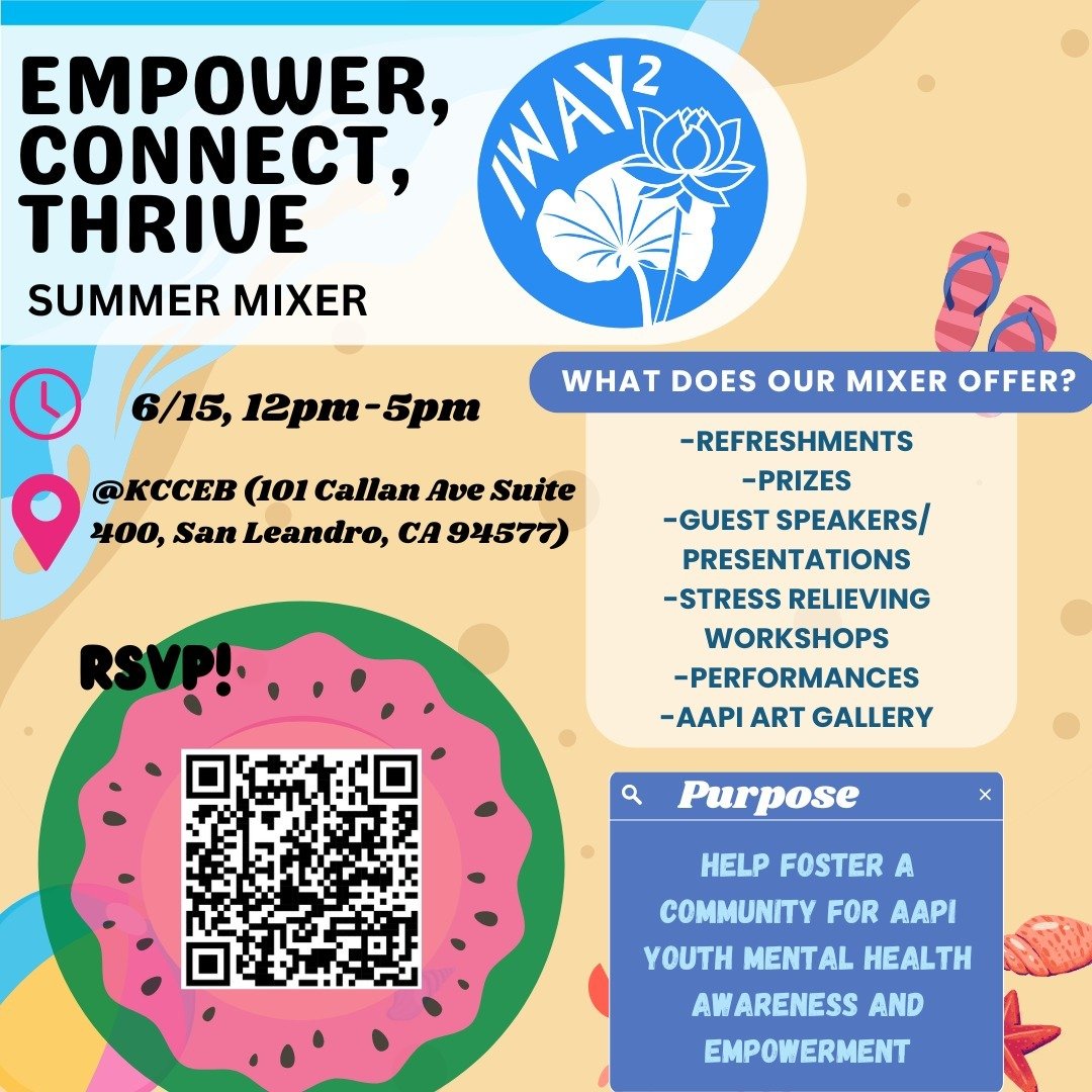 Hey everyone!

We're excited to officially launch our 2024 Summer Mixer Event in celebration of recognizing the importance of mental health and self-care! ☀️💙💃

Mark your calendars - the event will take place this Saturday at Korean Community Cente