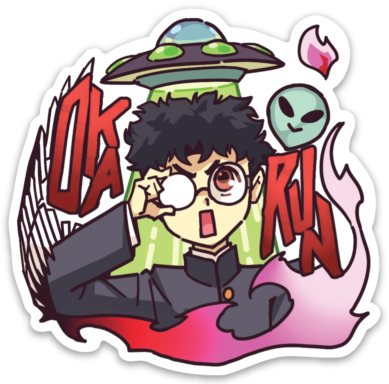 DanDaDan Okarun | Vinyl Sticker