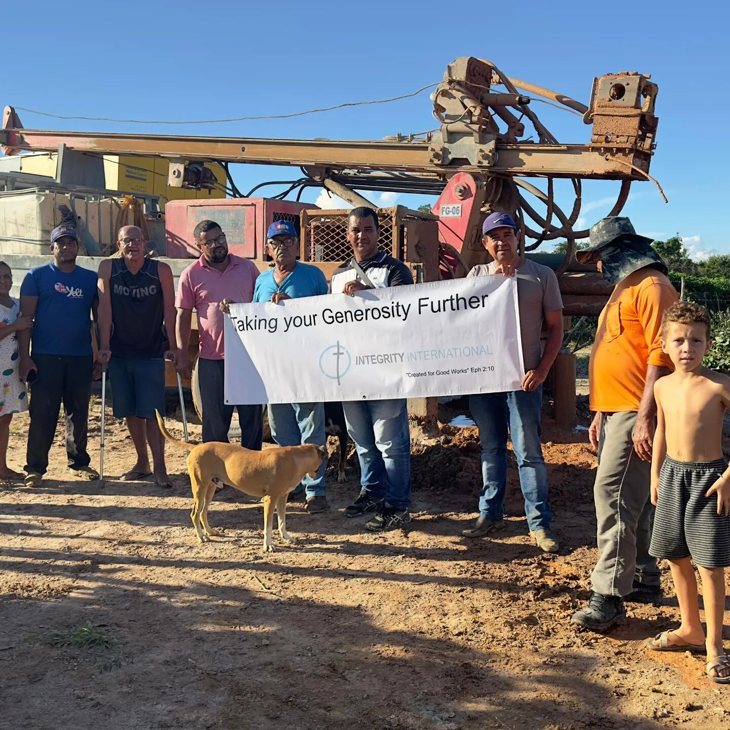 This Brazilian Community is excited to have new access to clean drinking water. Solar panels will be installed soon  to provide the power to pump.
