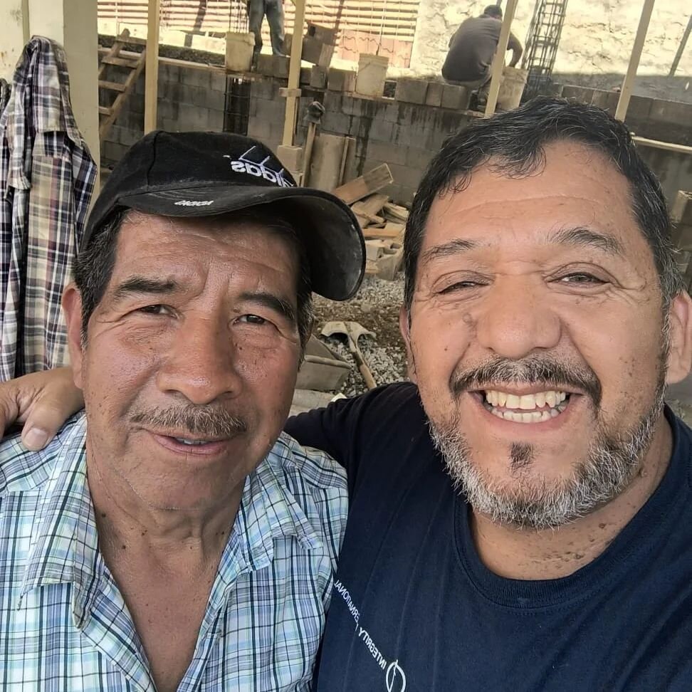 Pastor Rolando of The Lord is my Pastor Church with our partner, Pastor Israel. We are in construction of a new church here.