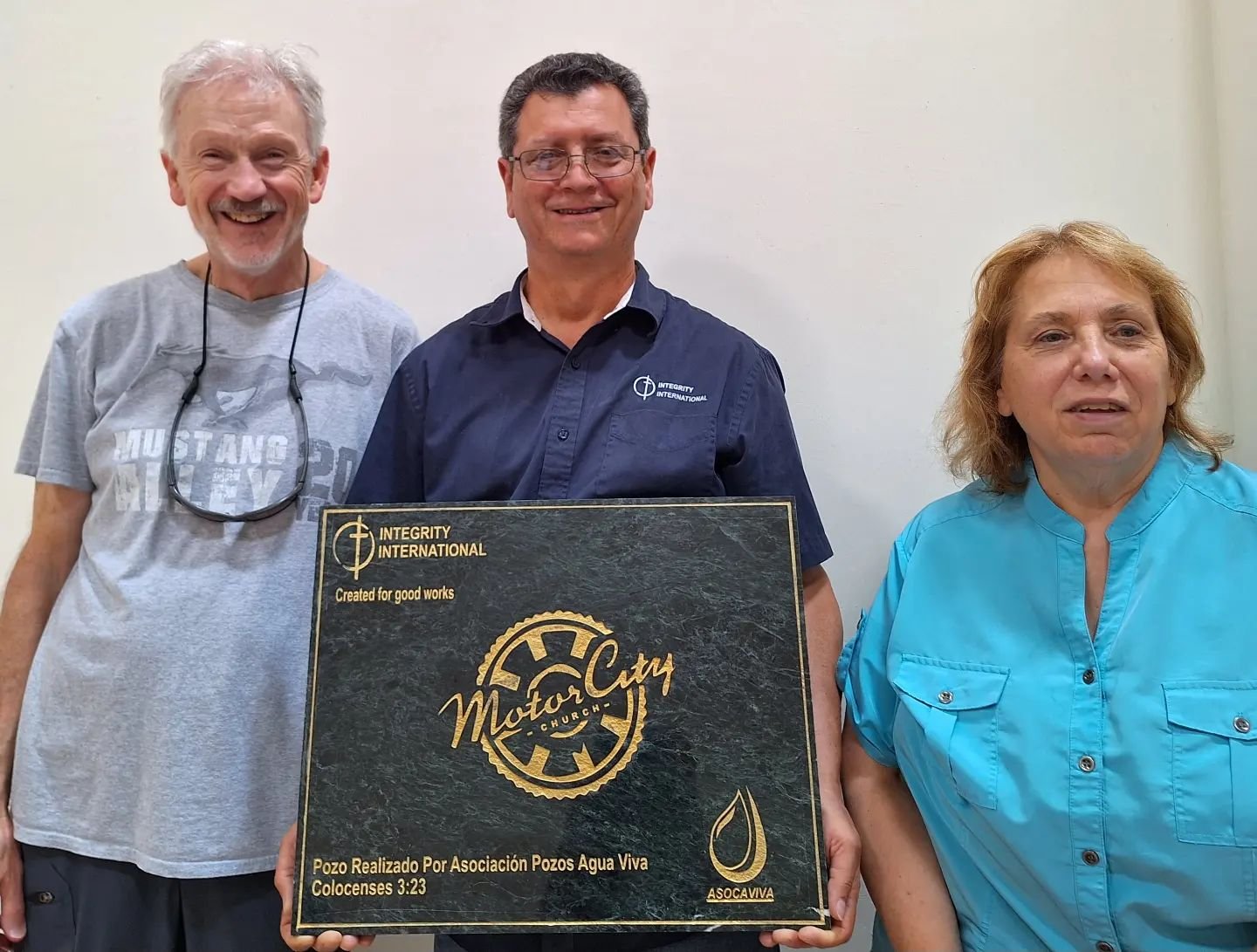 This coming week Motor City Church is sponsoring a well project in Guatemala. This plaque will be a constant reminder that the Lord loves them when the people come to draw clean drinking water.