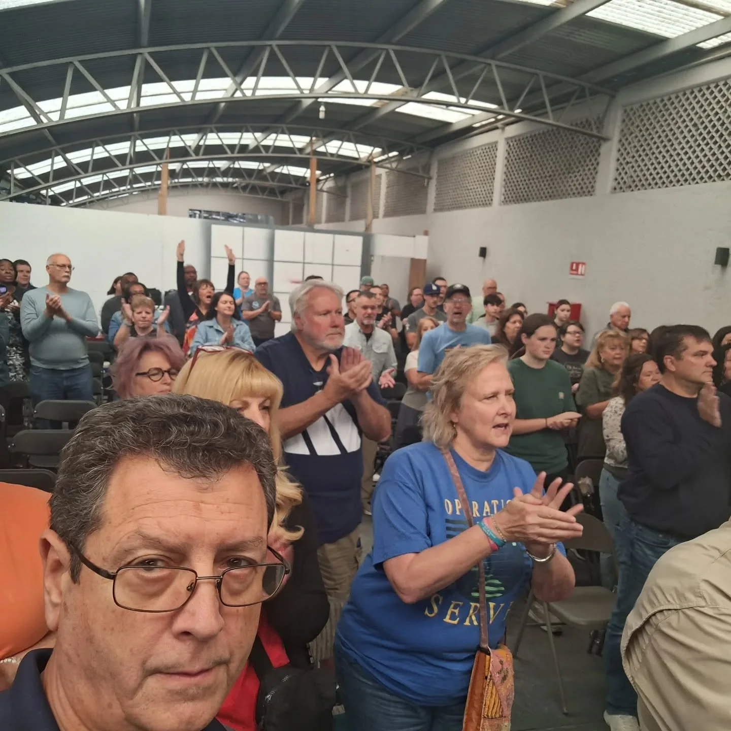 Morning worship and devotions with Operation Serve International in Mexico City. With more than 100 missionaries