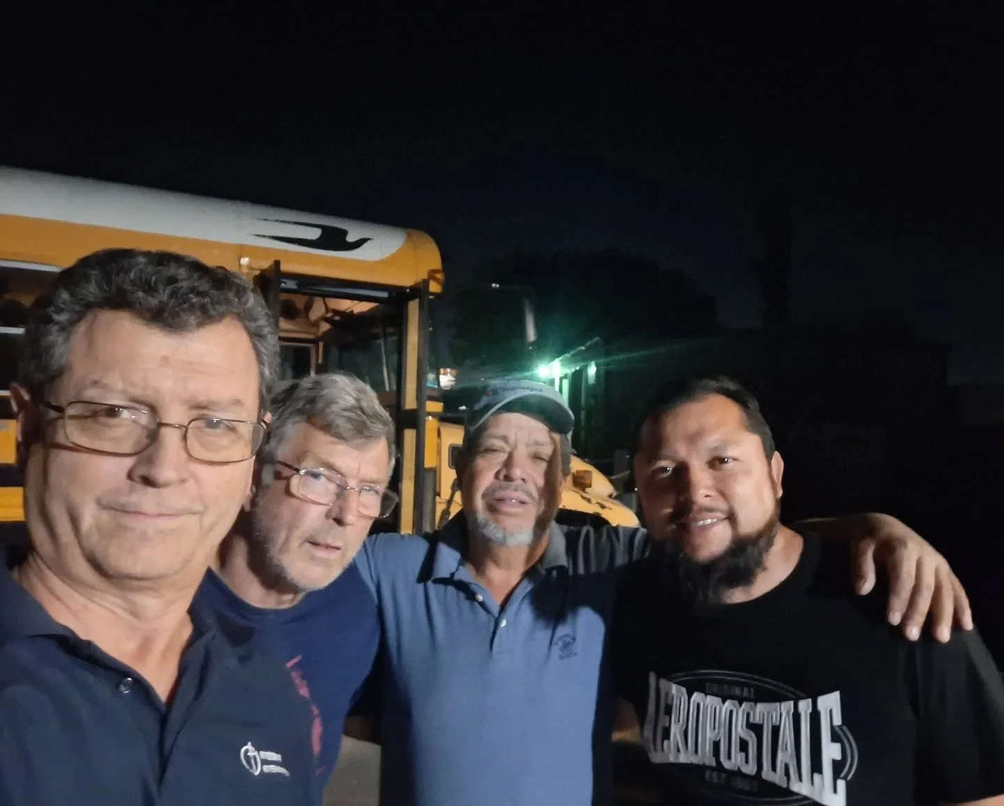 We handed off the evangelism bus to our Guatemalan friends last night at about midnight. This bus is mechanically sound and ready for it's new home in Guatemala. SHOUT OUT to the donors of Integrity International!