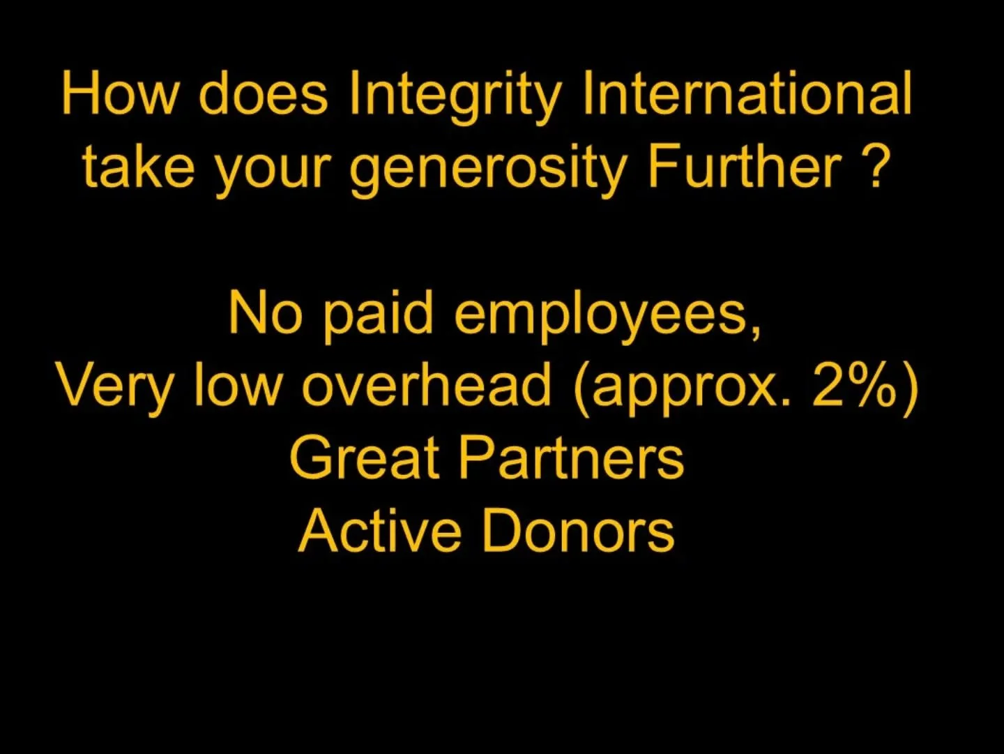 Join us at www.integrityint.org/donate