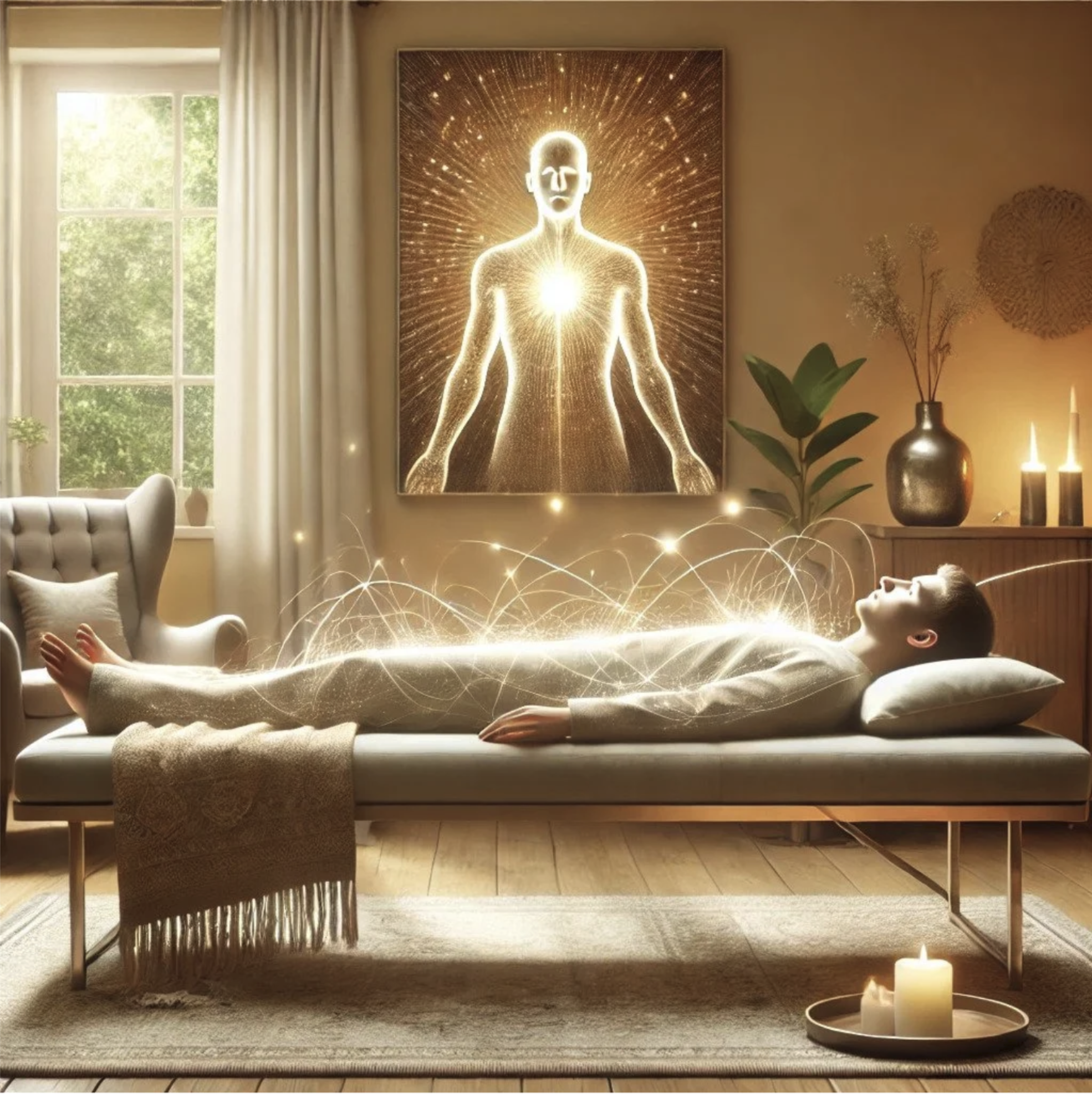 Tiefe Trance-Hypnose mit QHHT® und BQH®: entspannt liegend nach innen gehen