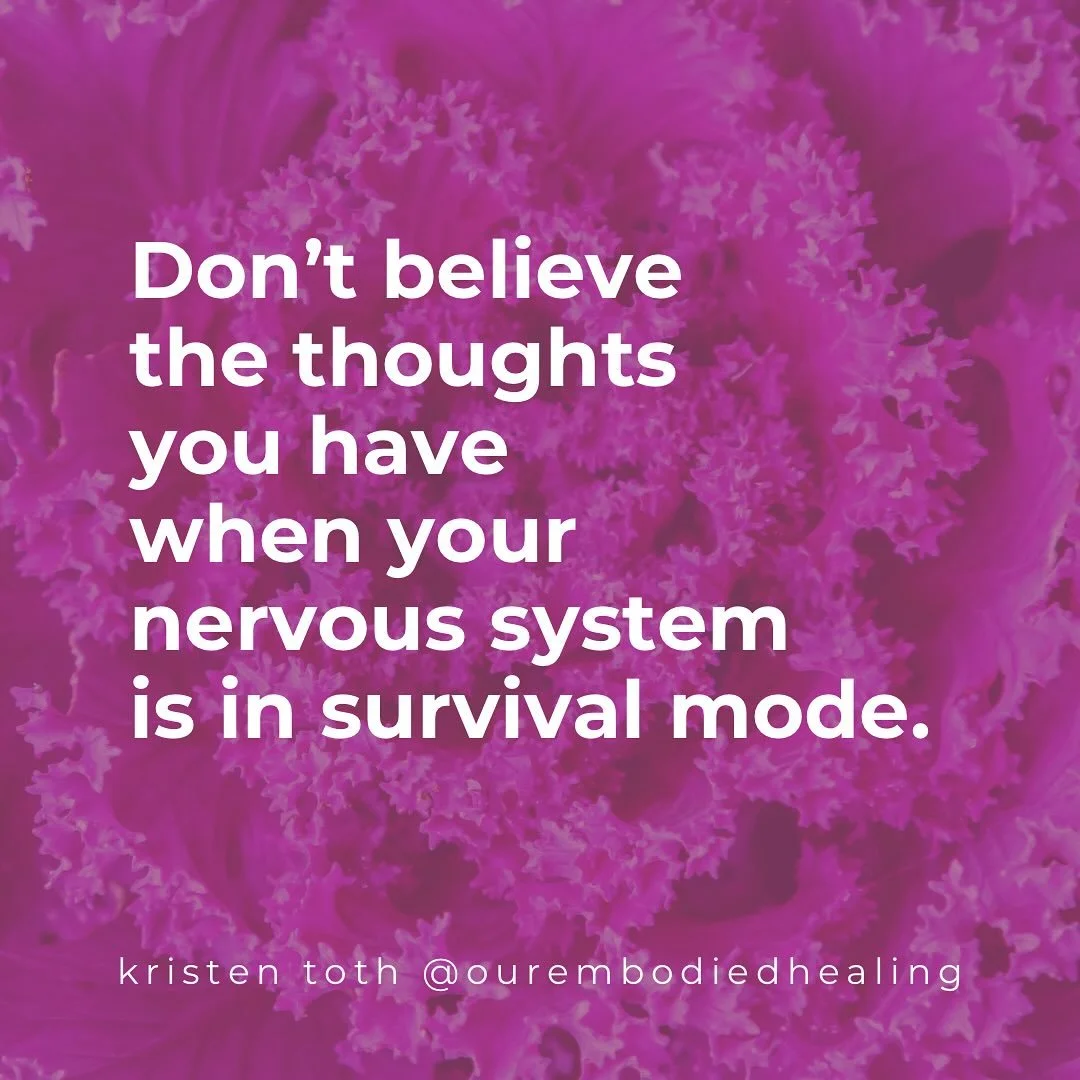 You know those thoughts in your head that tell you things like everything is bad, nothing&rsquo;s going to change, and there&rsquo;s no possible way forward? Before you believe them, check out what your nervous system is doing&hellip;

Are you in a f