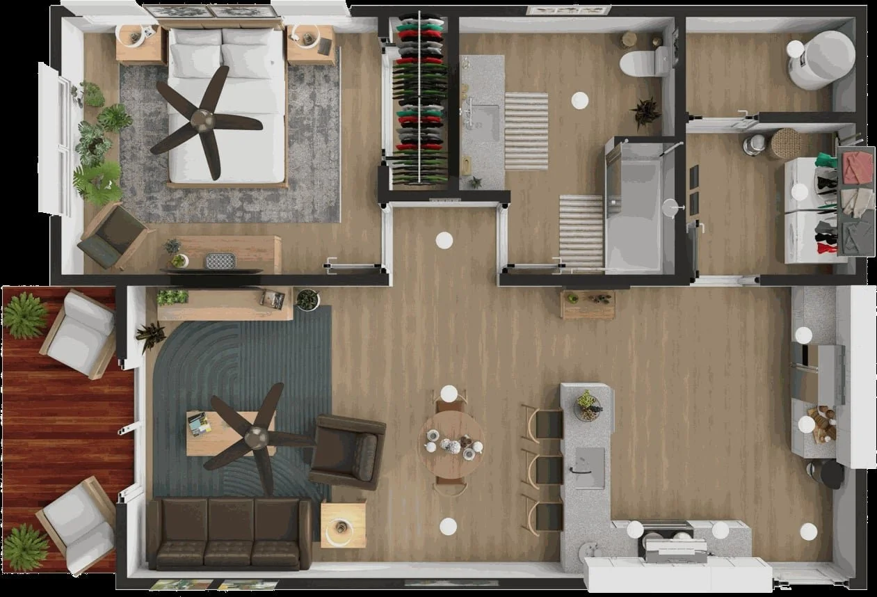 holland-park-one-bedroom-apartment-floor-plan-springfield-mo-top-view