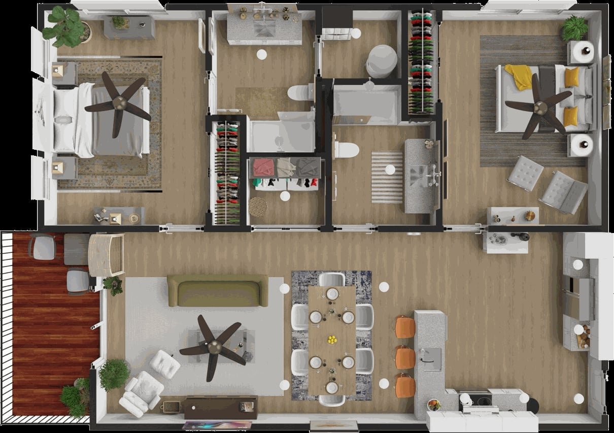 holland-park-two-bedroom-apartment-floor-plan-springfield-mo-top-view