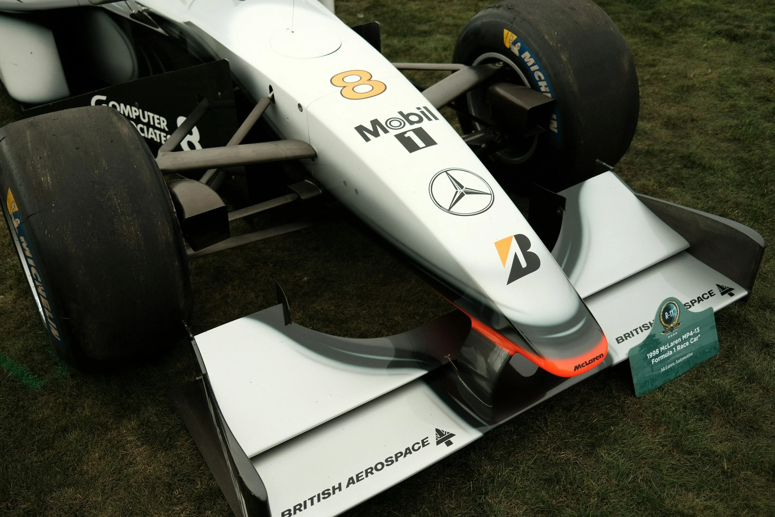 the front part of an F1 racing car