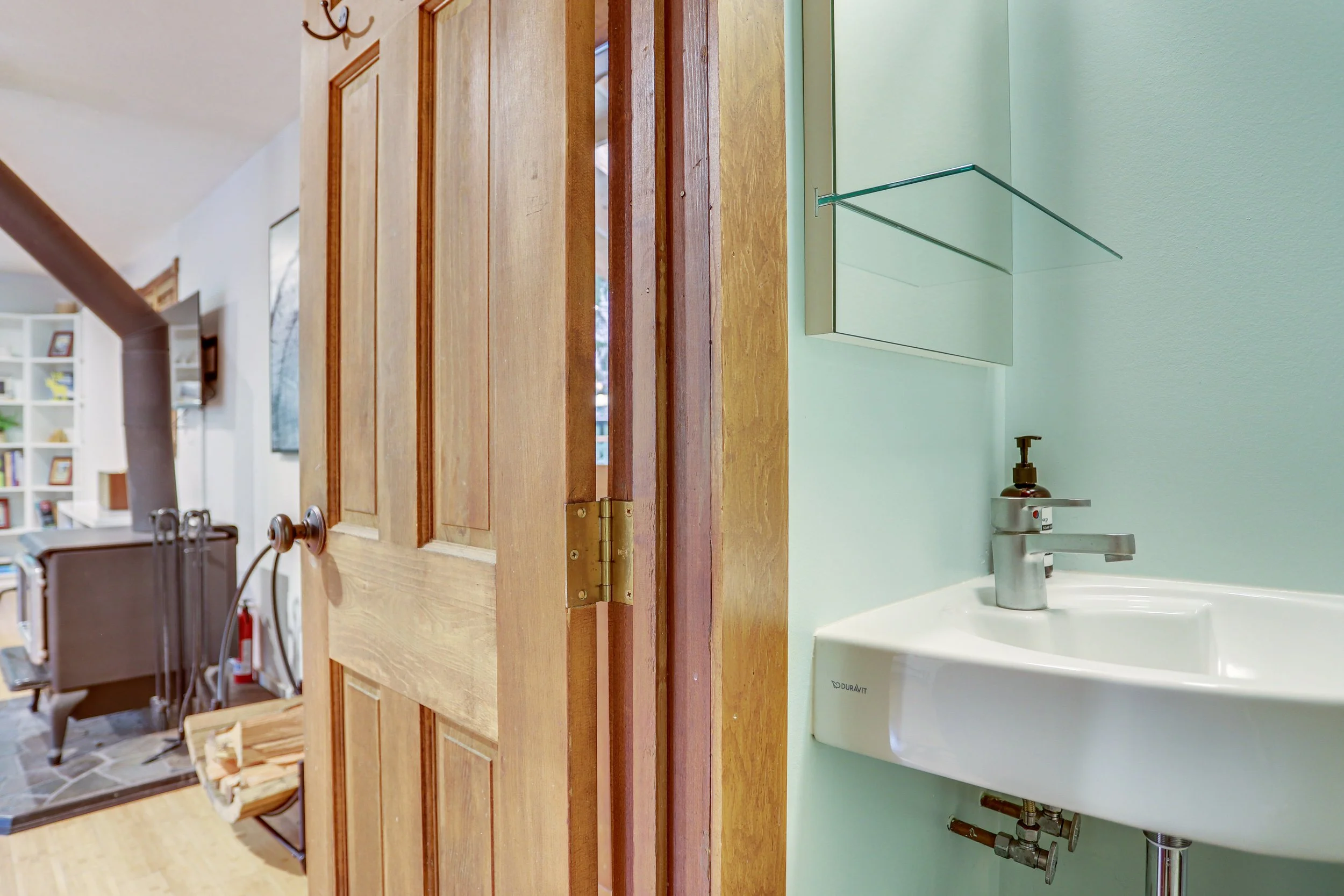A second bathroom with a shower offers an extra place to freshen up after a day on the trail or water.