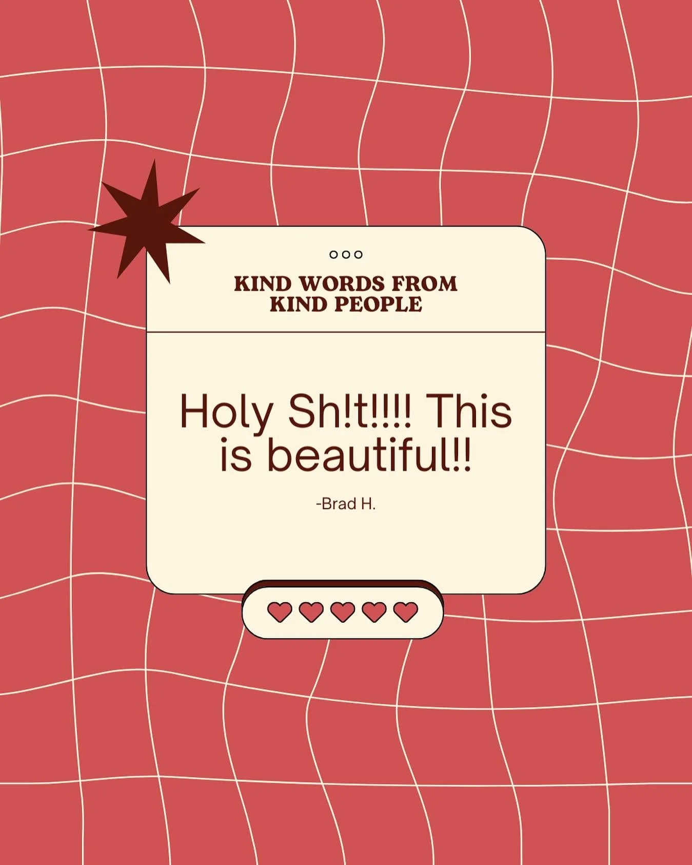 I don&rsquo;t take kind words like this lightly - this is the magic that fuels the work (and occasionally makes me cry a little at my desk). Here&rsquo;s to bold choices, thoughtful design, and client who GET IT. Know someone who deserves a holy sh!t