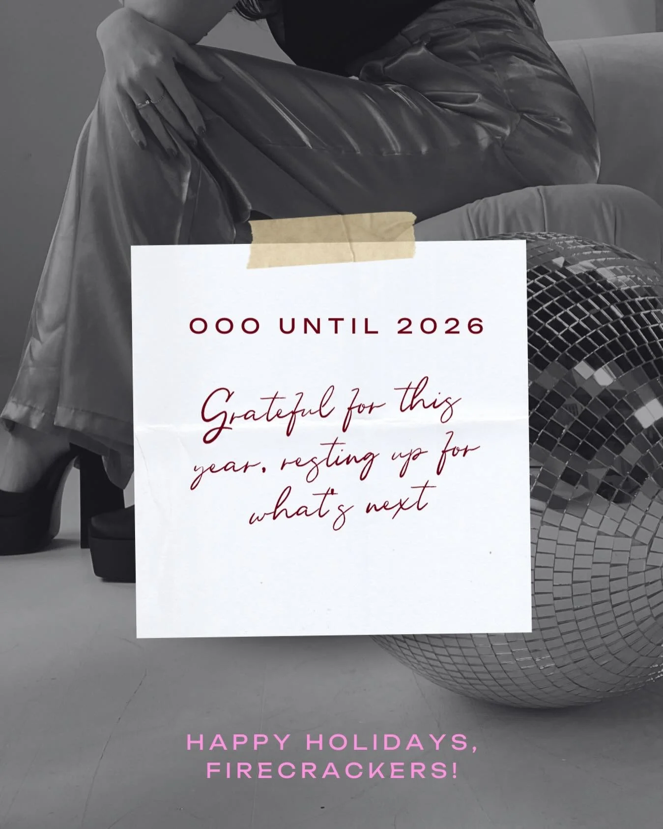 Closing out 2025 offline and grateful.

This year has been transformative in ways I couldn&rsquo;t have predicted. Thank you for being part of the journey - for trusting me with your brands, your stories, and your visions.

Taking time to rest up and