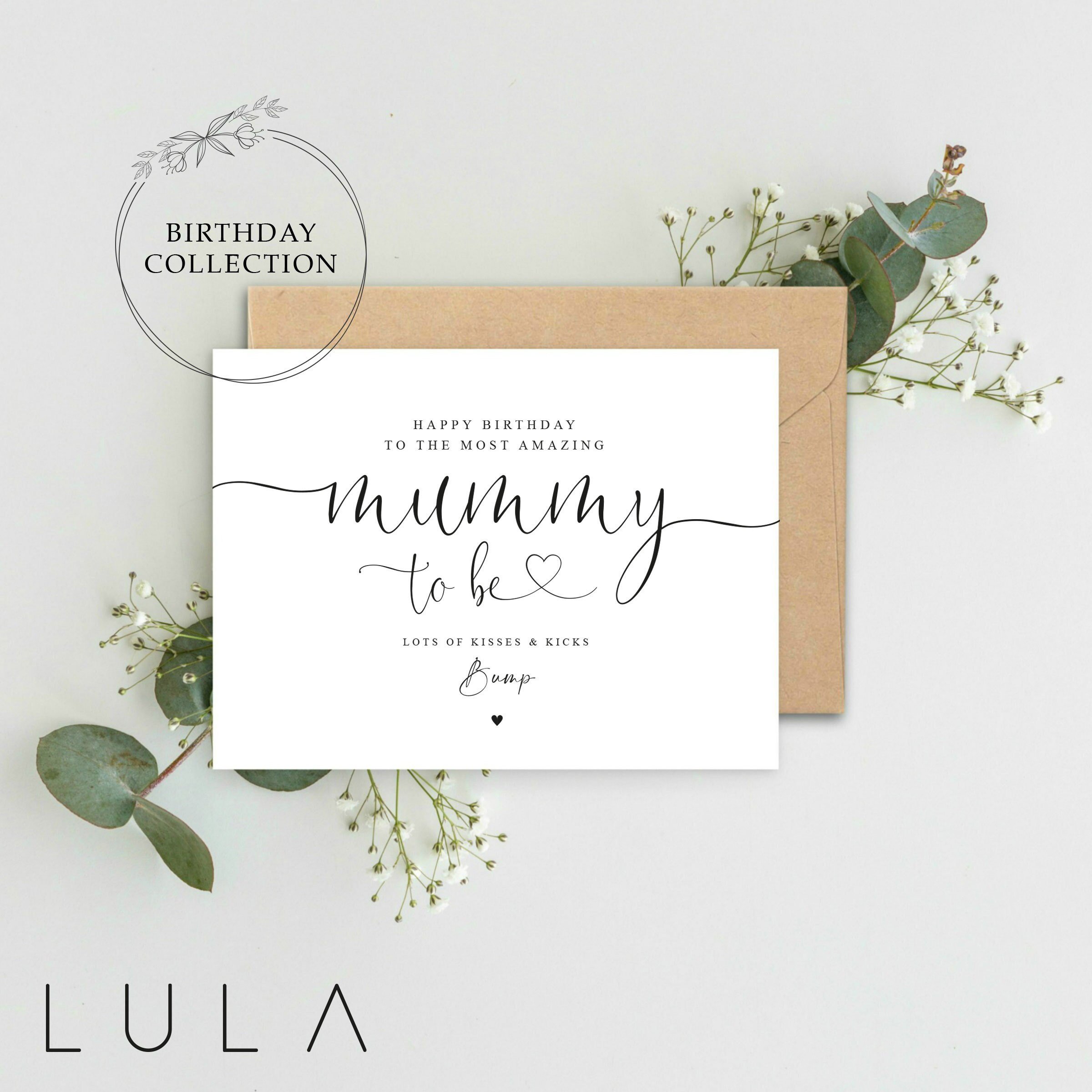 Happy Birthday to the most amazing Mummy to be Card from Bump with envelope, Mum to be, Pregnant Mummy to be, Mummy to be Birthday Card