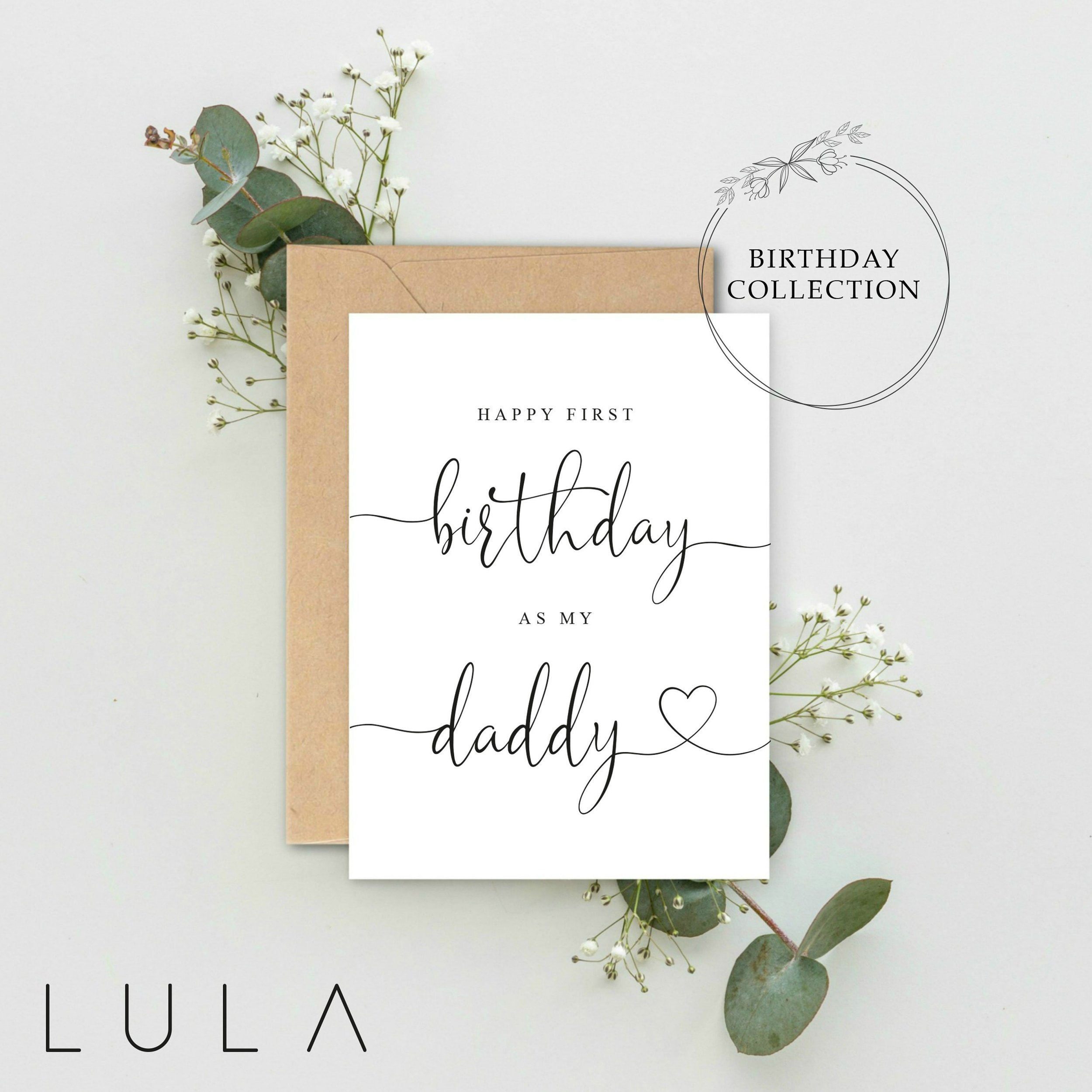 Happy First Birthday as my Daddy A5 Card with envelope, Birthday Card from New Baby, Card for New Daddy, First Birthday as a Daddy from Baby